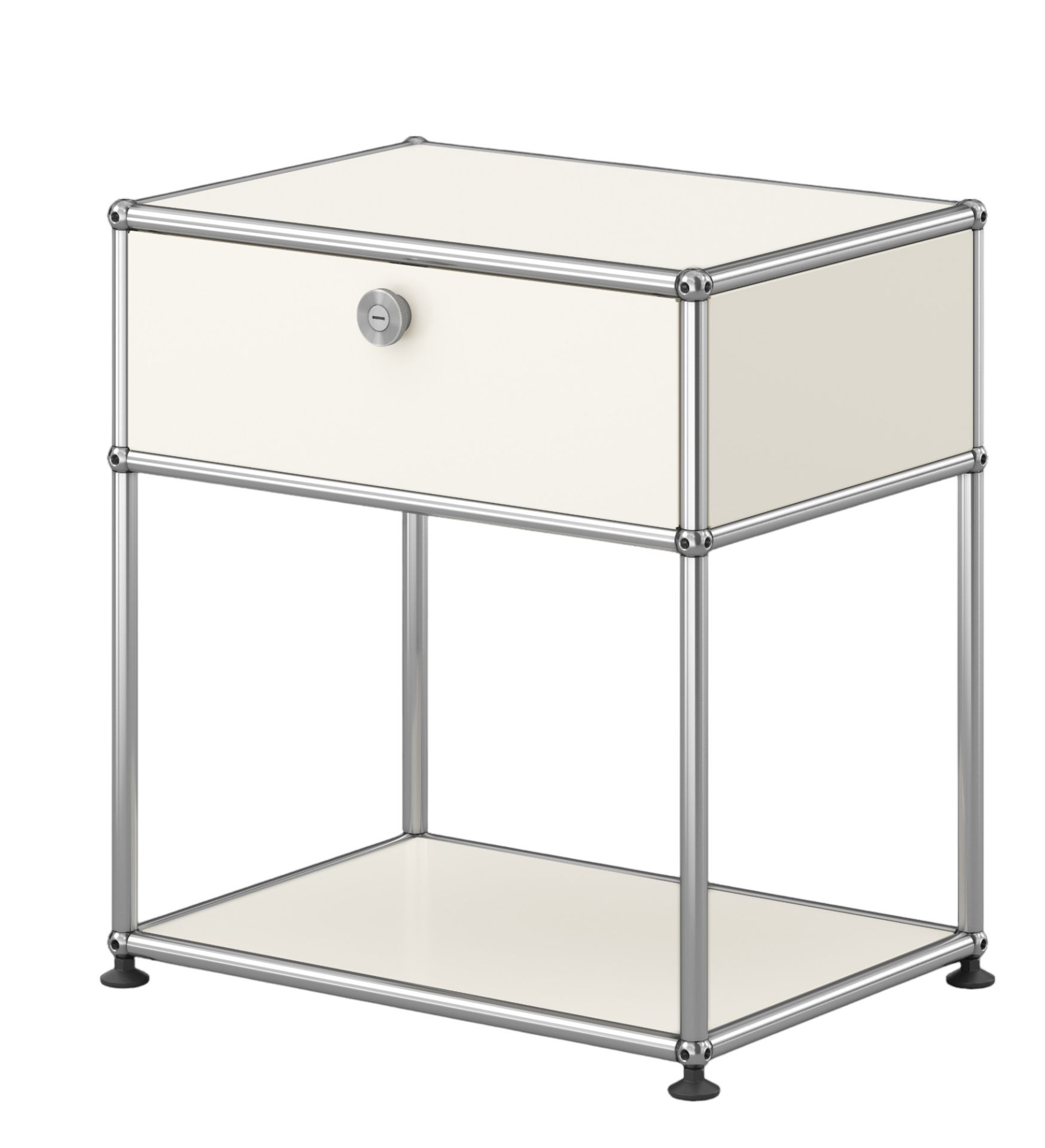 USM Haller bedside table with open compartment M54 Pure White