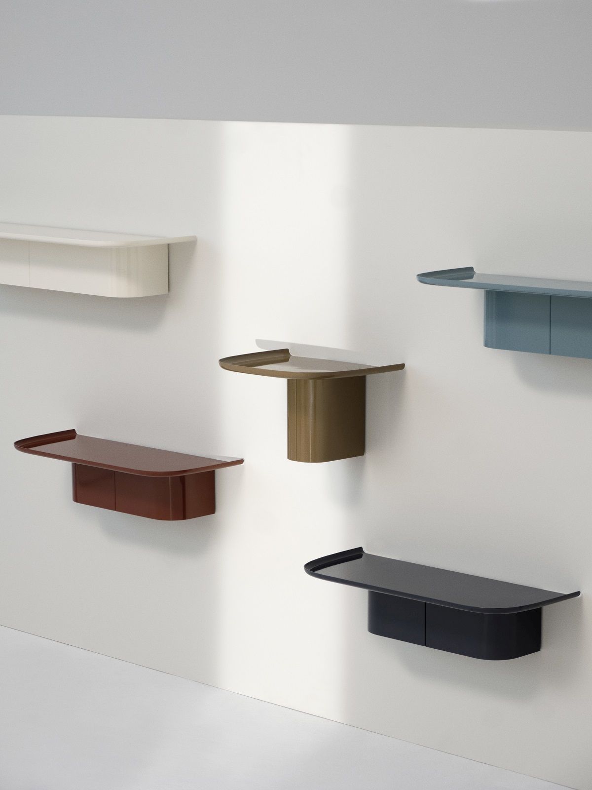 Korpus Shelf Small 7 hooks Wall shelf Hay