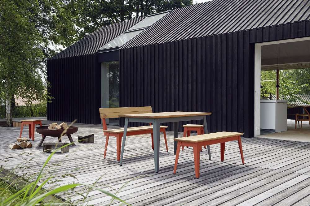 6Grad Outdoor bench with Backrest 185 cm Jan Cray