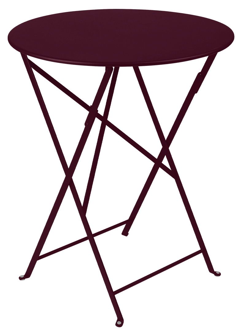 Bistro Outdoor Round Folding table Fermob Black cherry