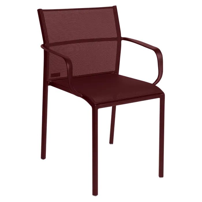 Cadiz Bridge Armrest Chair Outdoor Black cherry Fermob SINGLE PIECES