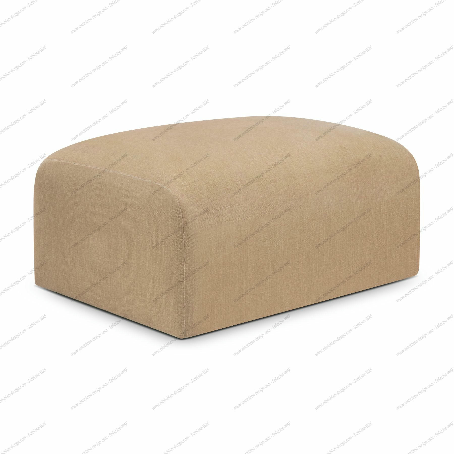 Bulky upholstered stool Light Sepia Ethnicraft