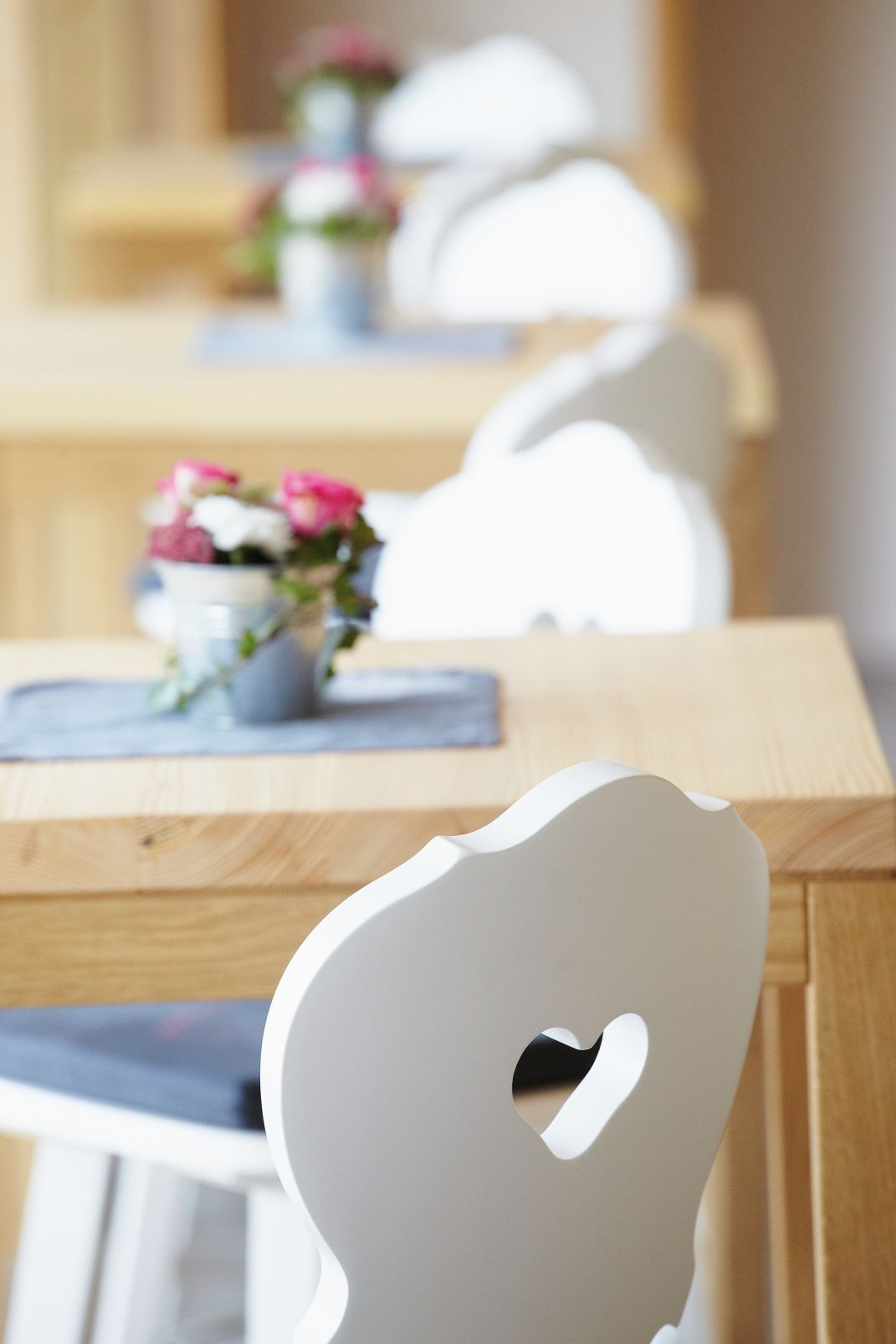 VIENNA felt seat cushion, 5 mm thick, with anti-slip coating, light grey melange, Jan Kurtz