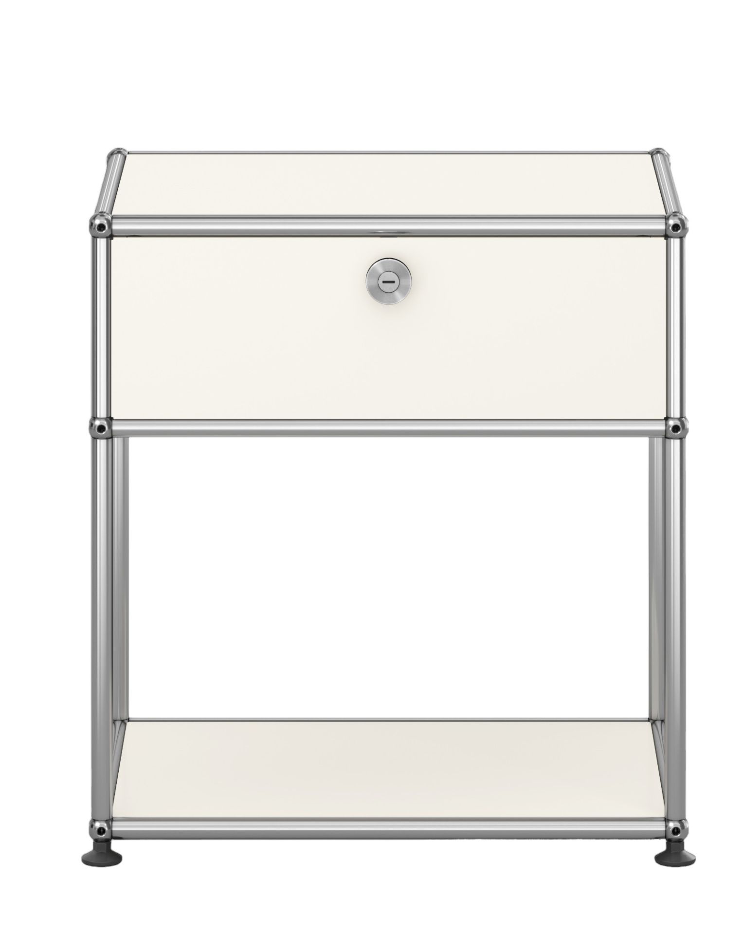 USM Haller bedside table with open compartment M54 Pure White