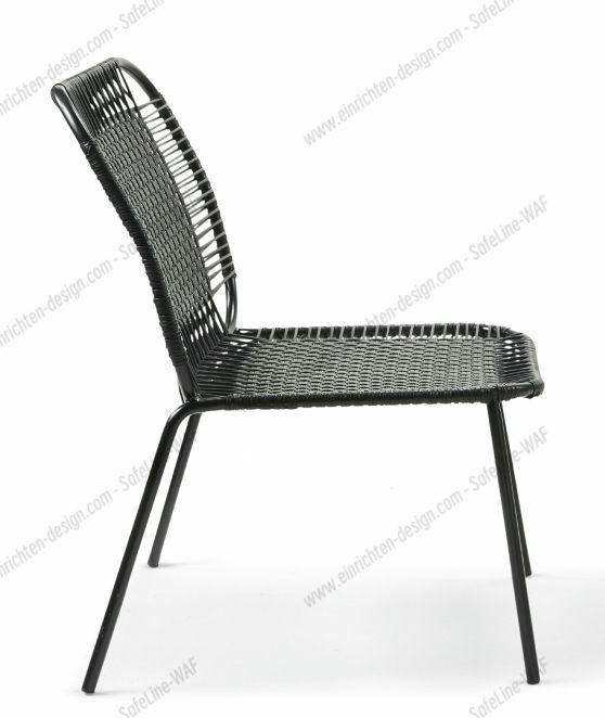 Cielo Lounge Chair low Lounge Chair low Outdoor ames Black - Black