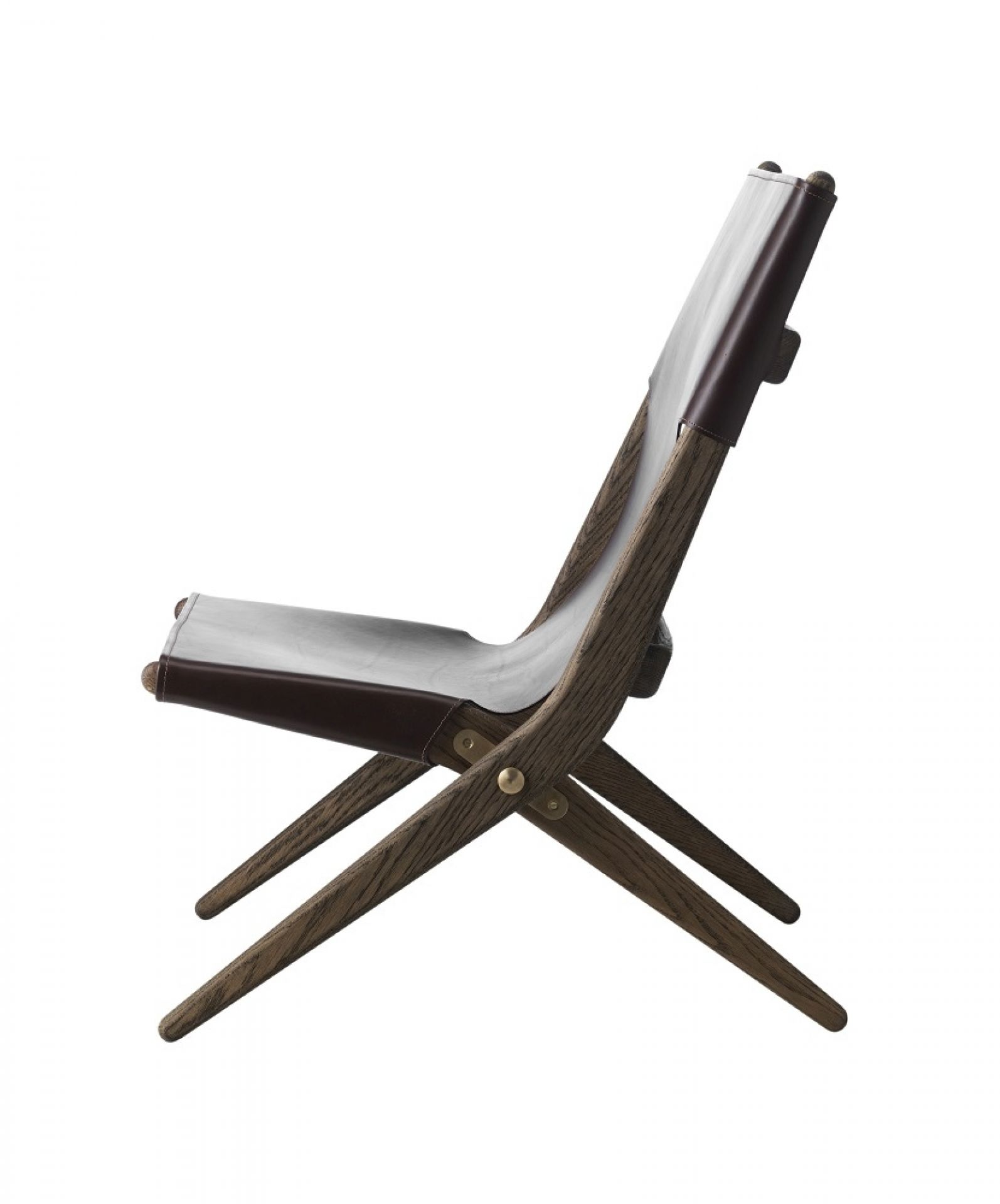 Saxe Chair oak brown stained - leather brown Audo