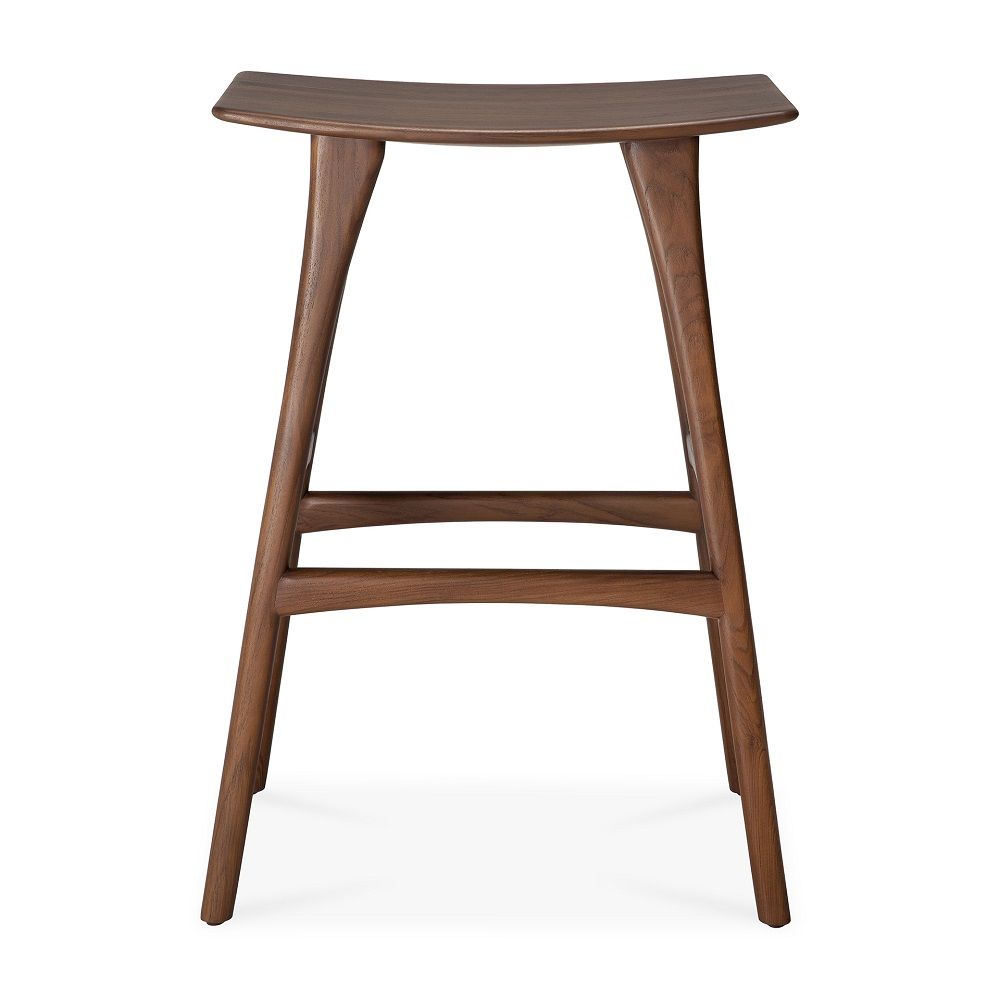Osso Bar Stool Teak Dark Brown Ethnicraft 