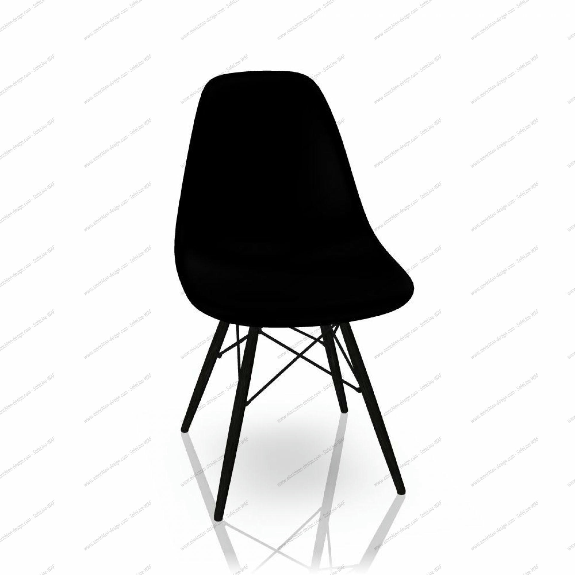 Eames Plastic Side Chair DSW Chair Maple black - Deep black