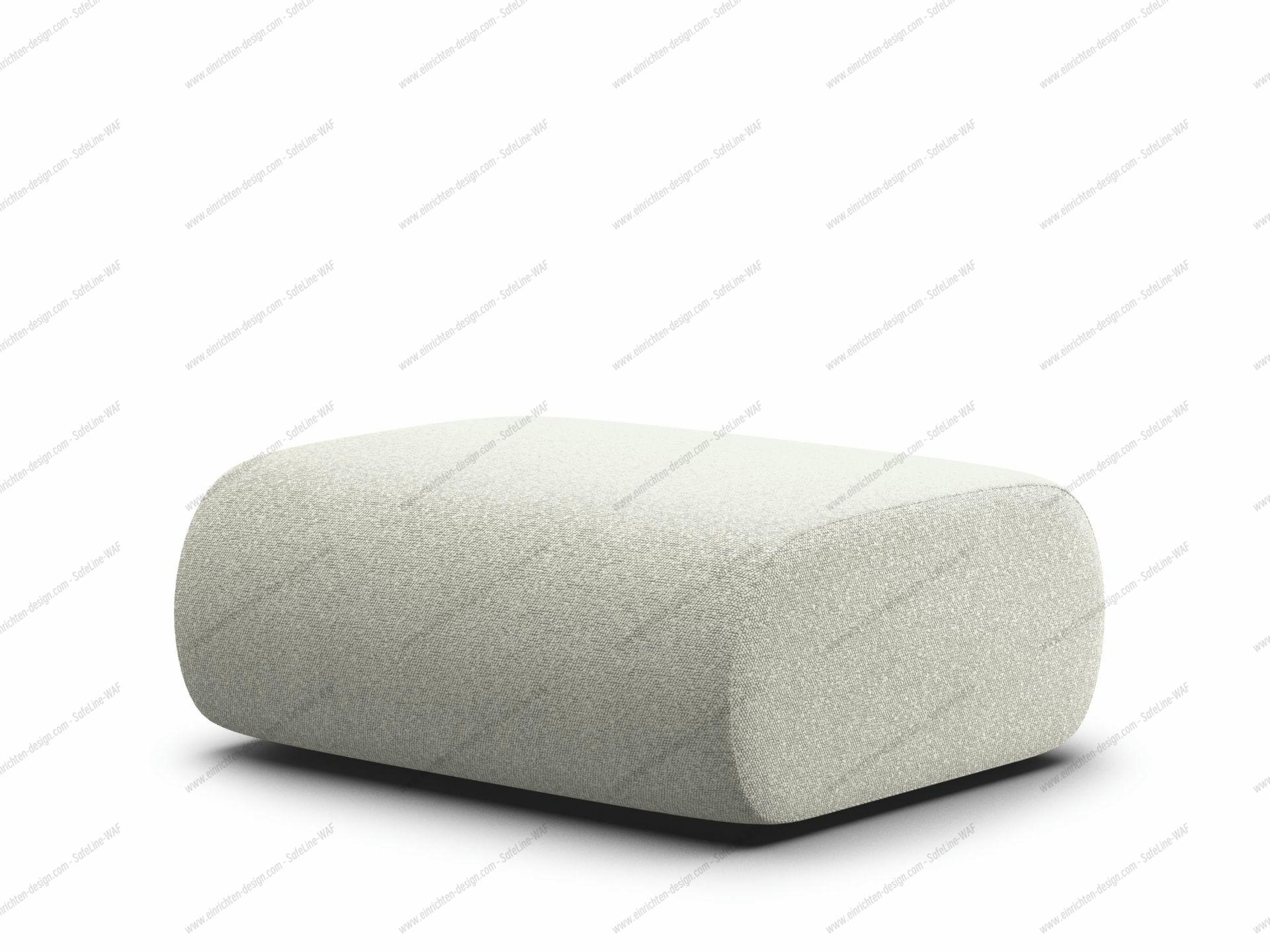 OLA Sofa Pouf Bouclé moon white - Promise 091 / Cover not Removable OUT OLA Sofa Pouf in Bouclé moon white, ein moderner Hocker für Wohnzimmer und Lounge.