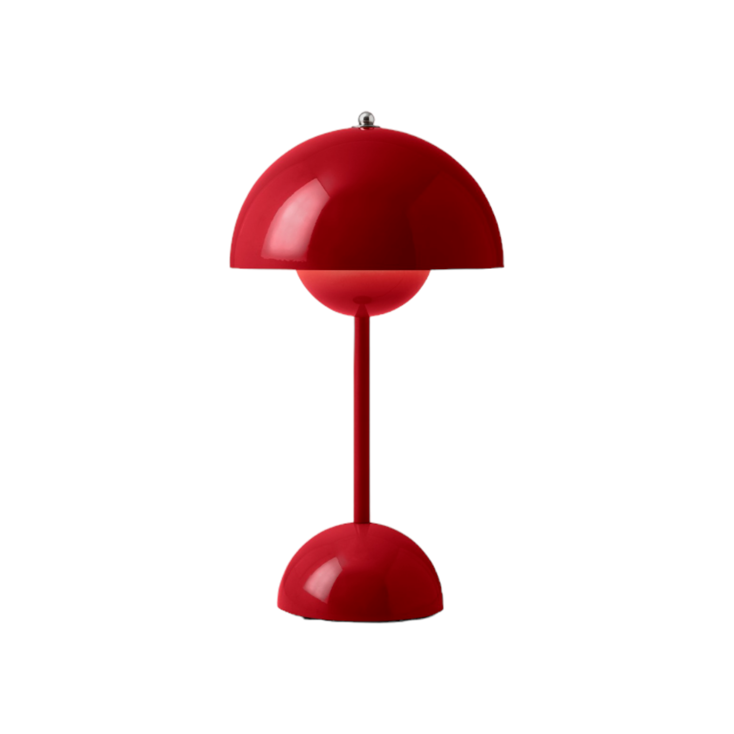 Flowerpot VP9 Portable Battery lamp / Table lamp with USB AndTradition Vermilion red