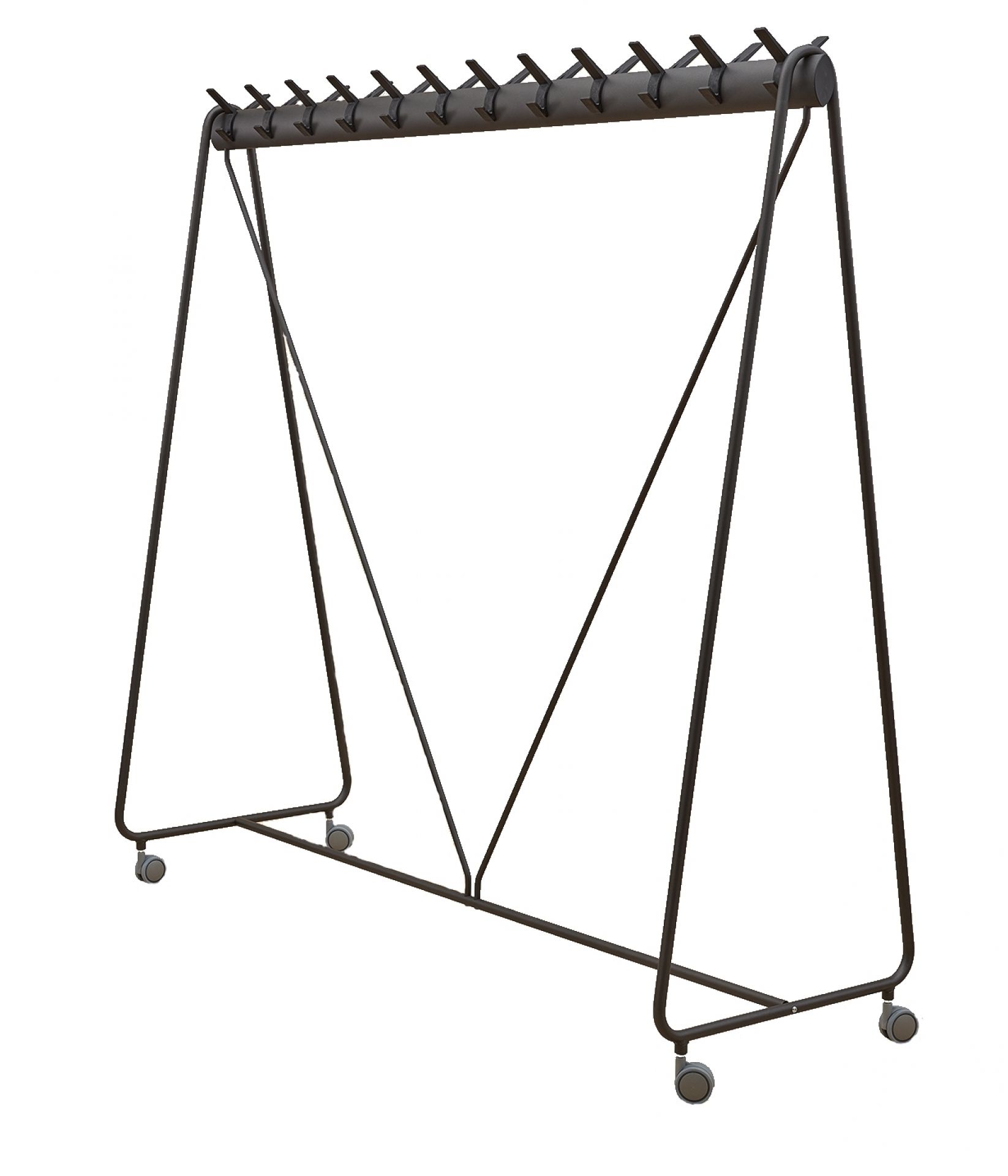 Ellipse Coat hanger on wheels with 24 hooks Segis