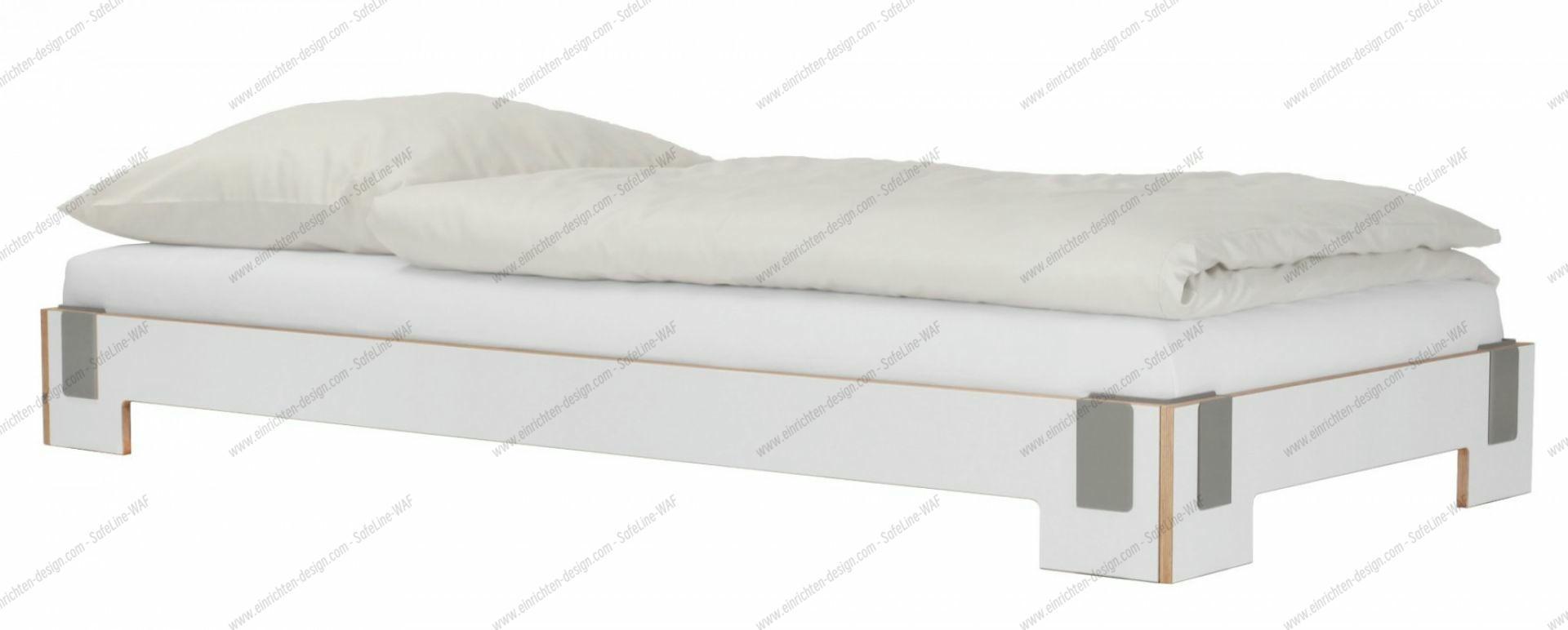 Stapelbett in Weiß, 90x200 cm, modern und funktional für jedes Kinderzimmer.