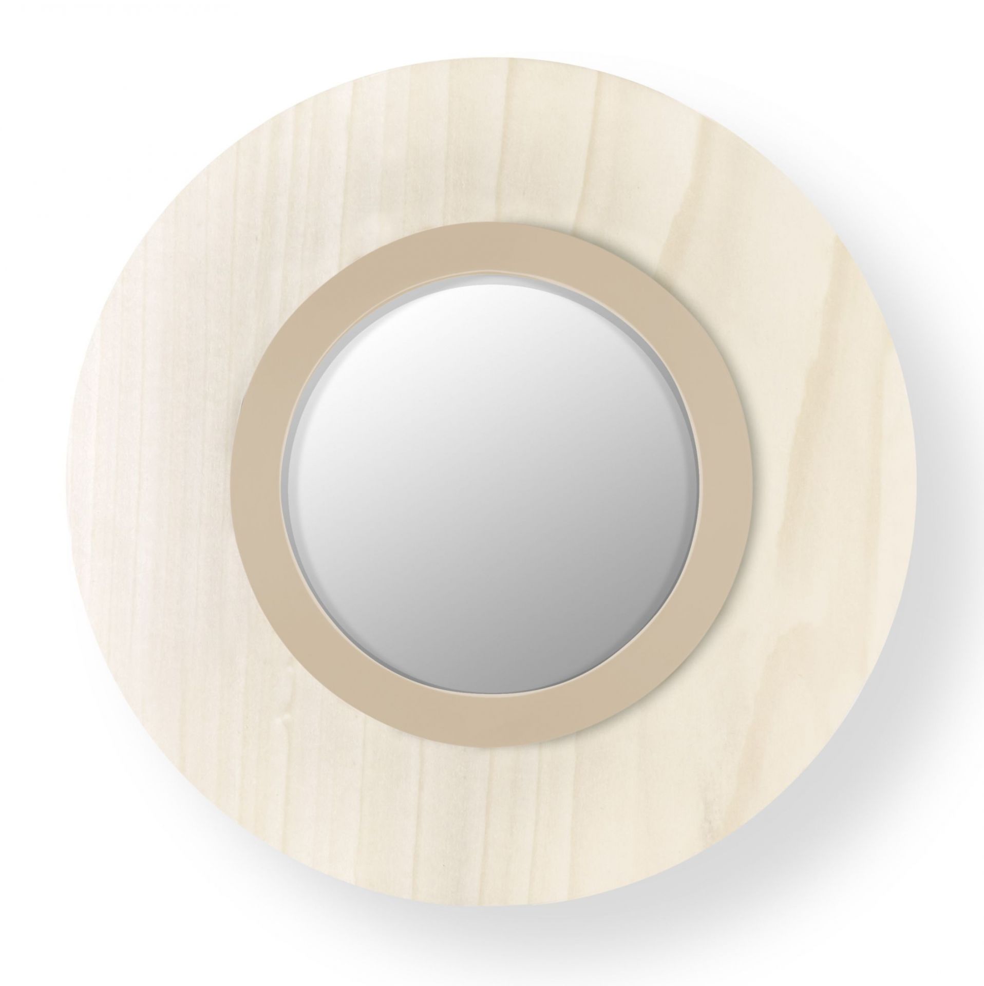 Lens LED Wall Lamp Round Metal Ring in Ivory White LZF Lamps