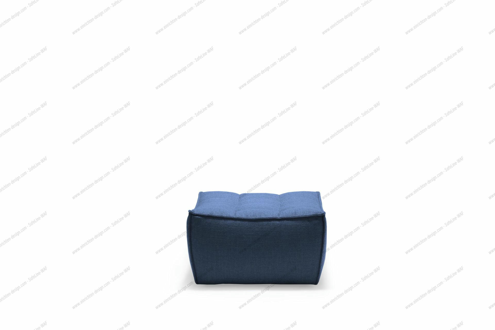 N701 Sofa Upholstered Stool blue Ethnicraft
