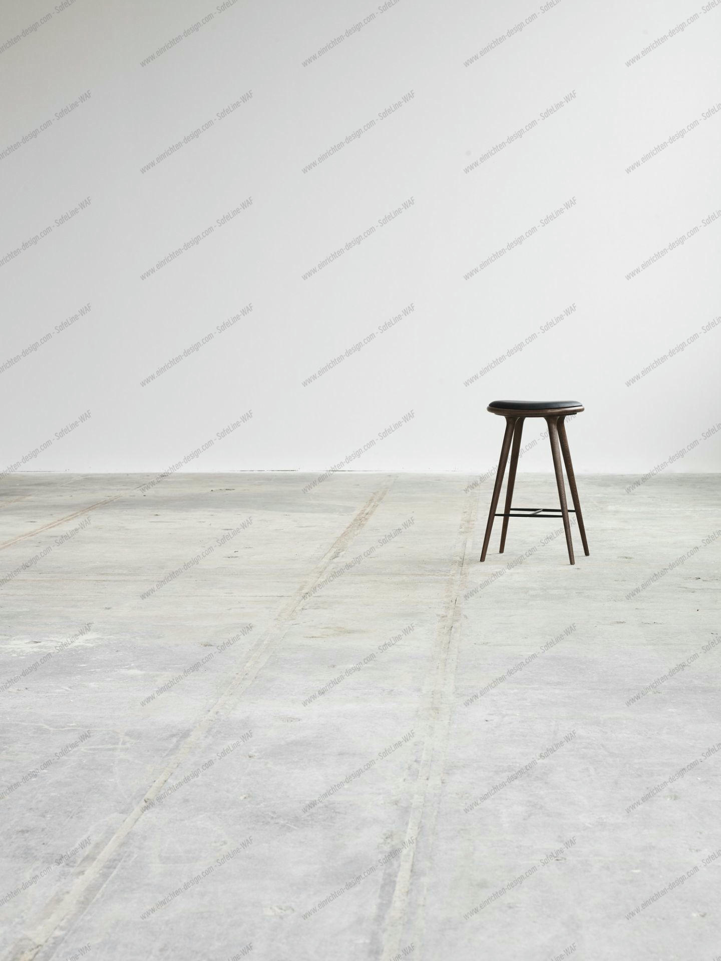 Stool / Barstool Sirka gray stained oak Mater