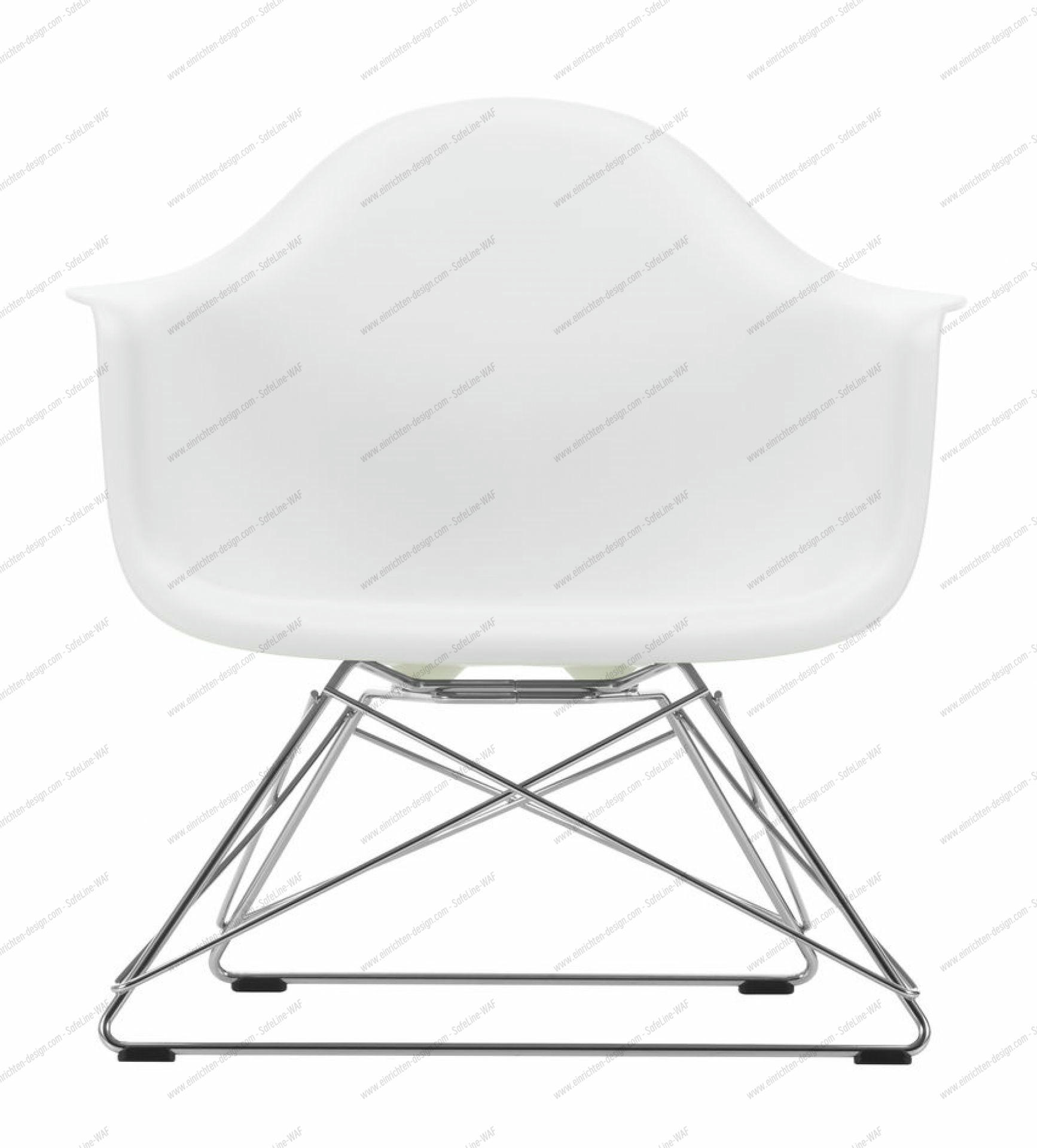Eames Plastic Arm Chair LAR Chair Vitra White - Chrome