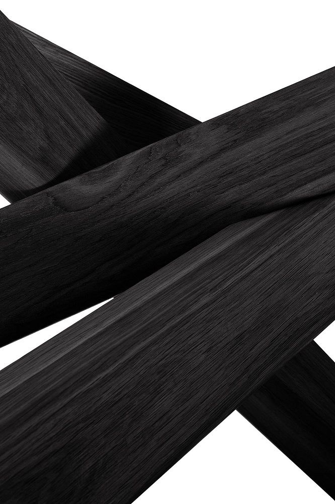 Mikado Table Round Oak black Ethnicraft