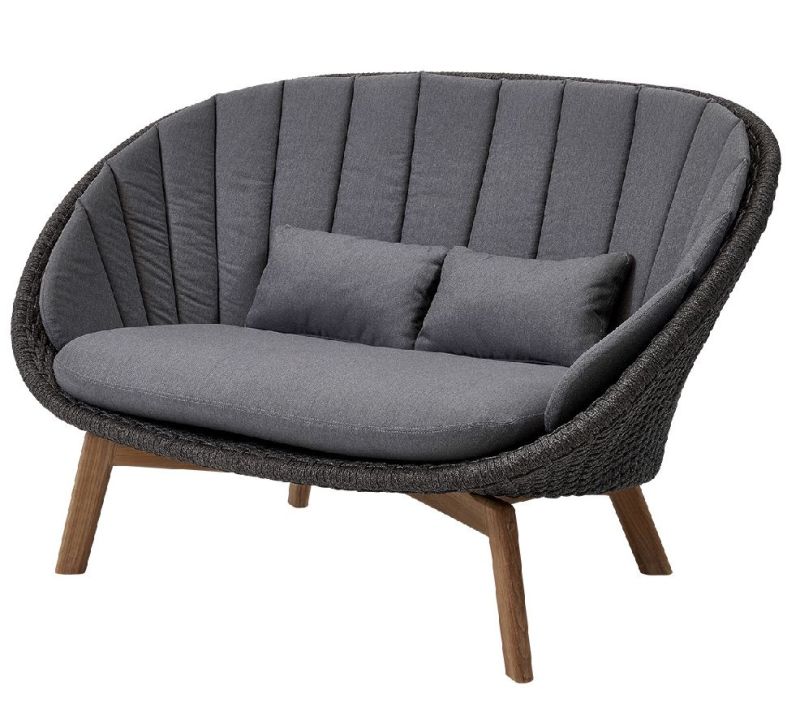 Peacock Outdoor 2-seater sofa with cushions grey Cane-Line