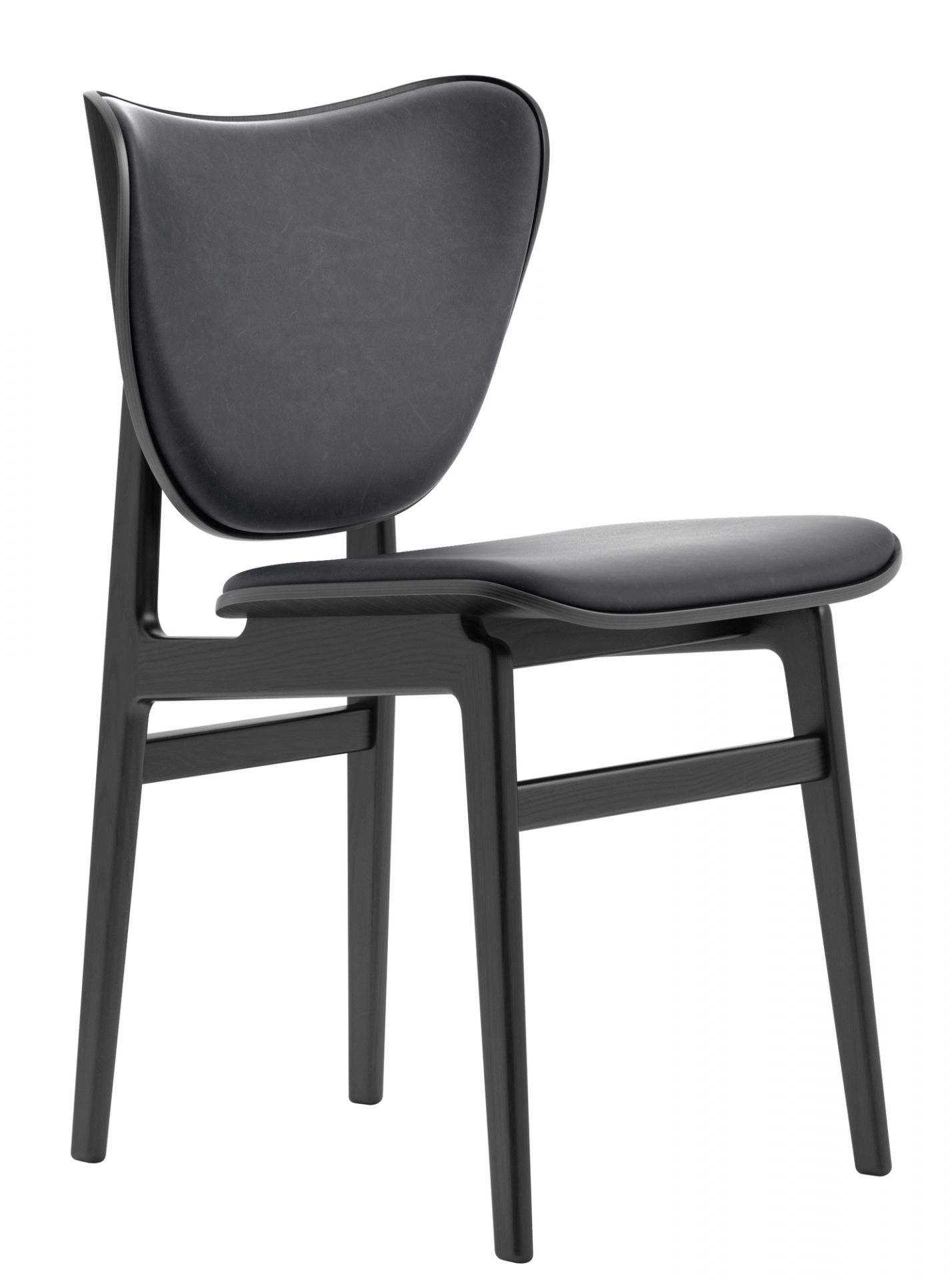 Elephant Dining Chair Leather Cover Norr11 Oak black Vintage Leather Anthracite