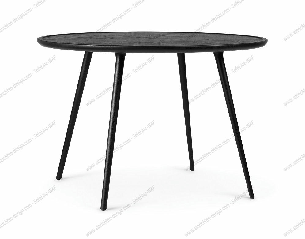 Accent Dining Table d 110 Mater Black Stain Lacquered Oak