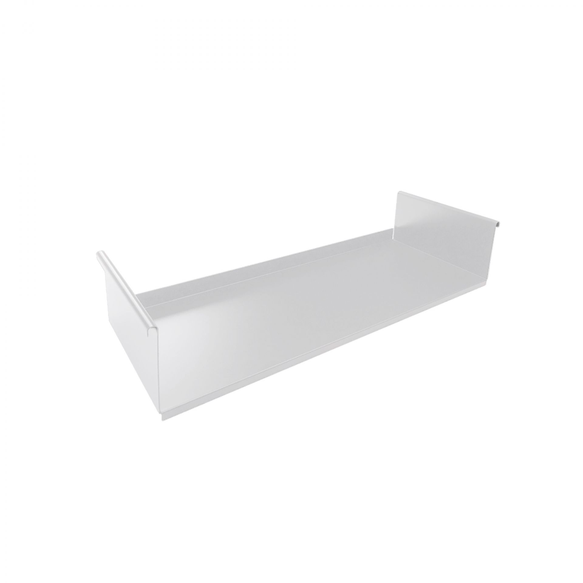 Weiße Verbindungstablare für Pool Anlehnregal, Regalbrett aus Metall für Mox Bx45 cm Regalsystem.