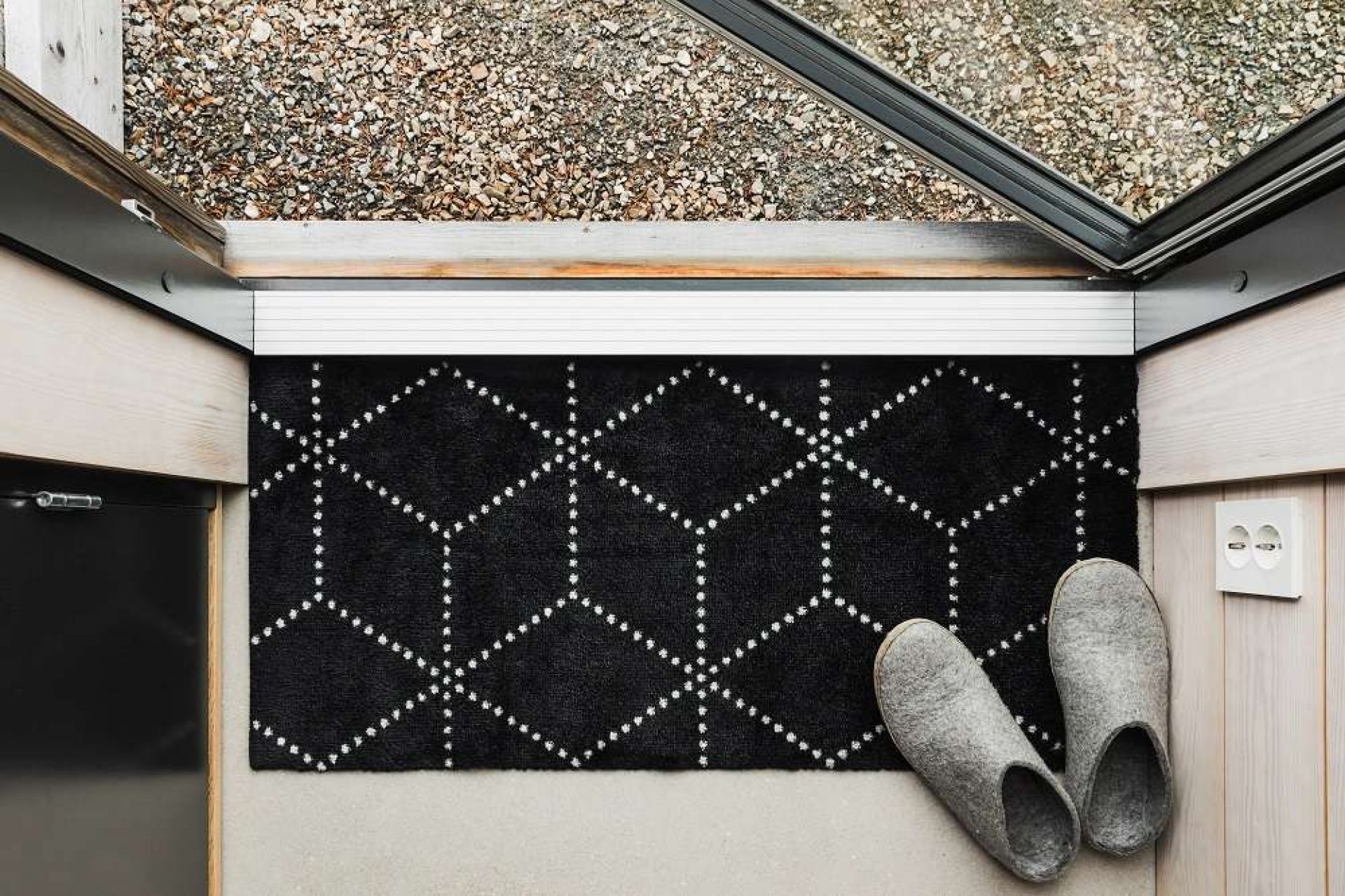 Hagl Indoor / Outdoor Doormat 60x85 cm / BLACK Heymat SINGLE PIECES
