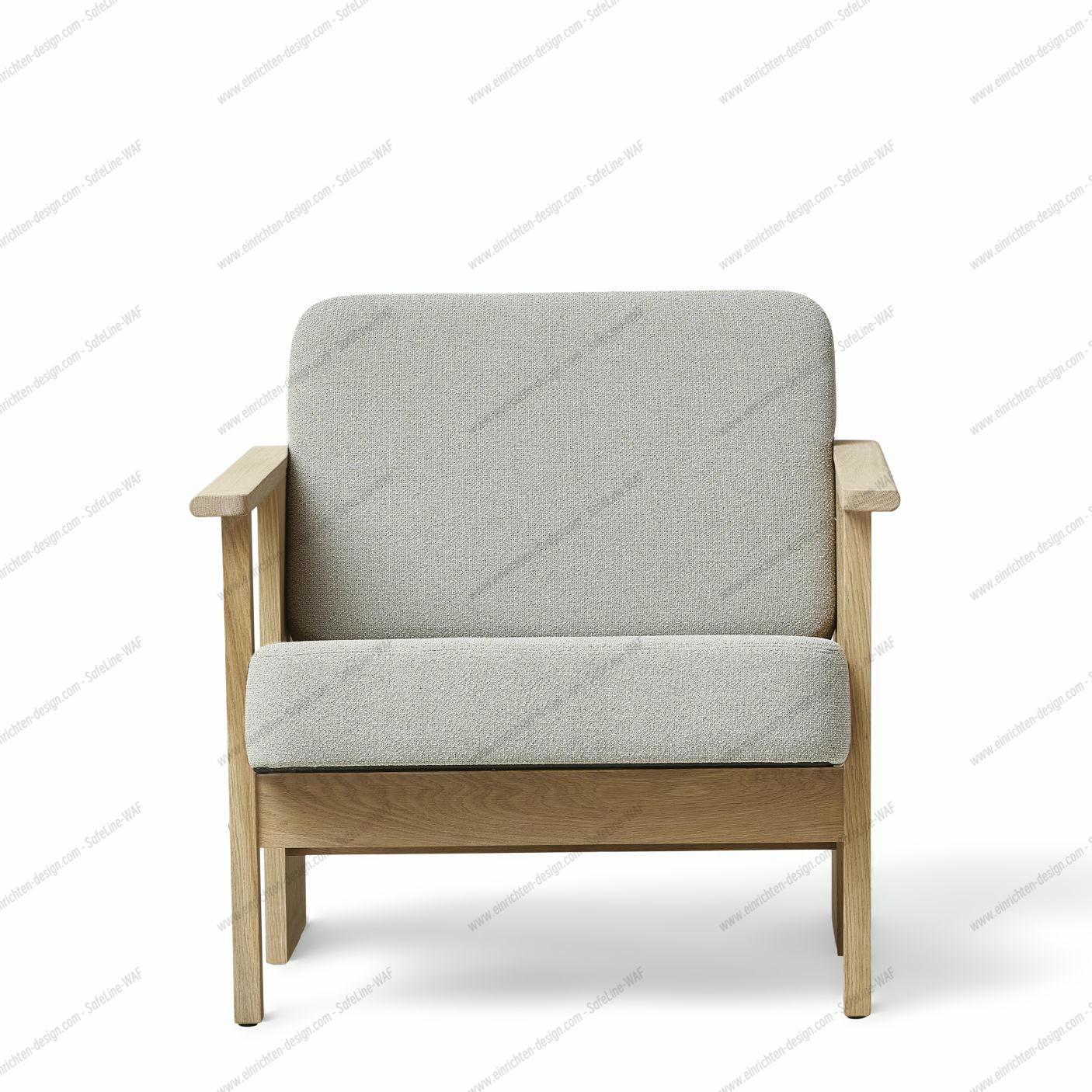 Block Lounge Chair Armchair Cover Gabriel Form & Refine White Oak