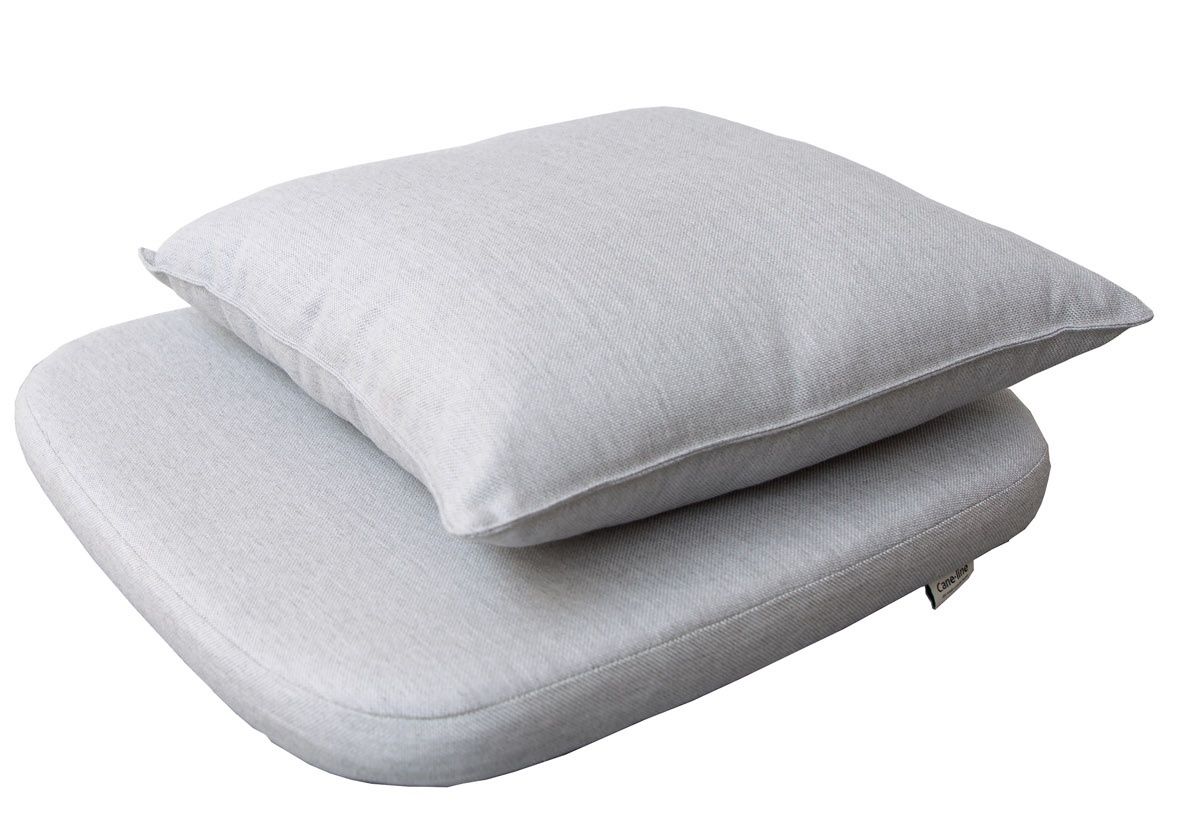 Seat Cushion Set for Moments Chair Outdoor Cane-Line Natté Light Grey