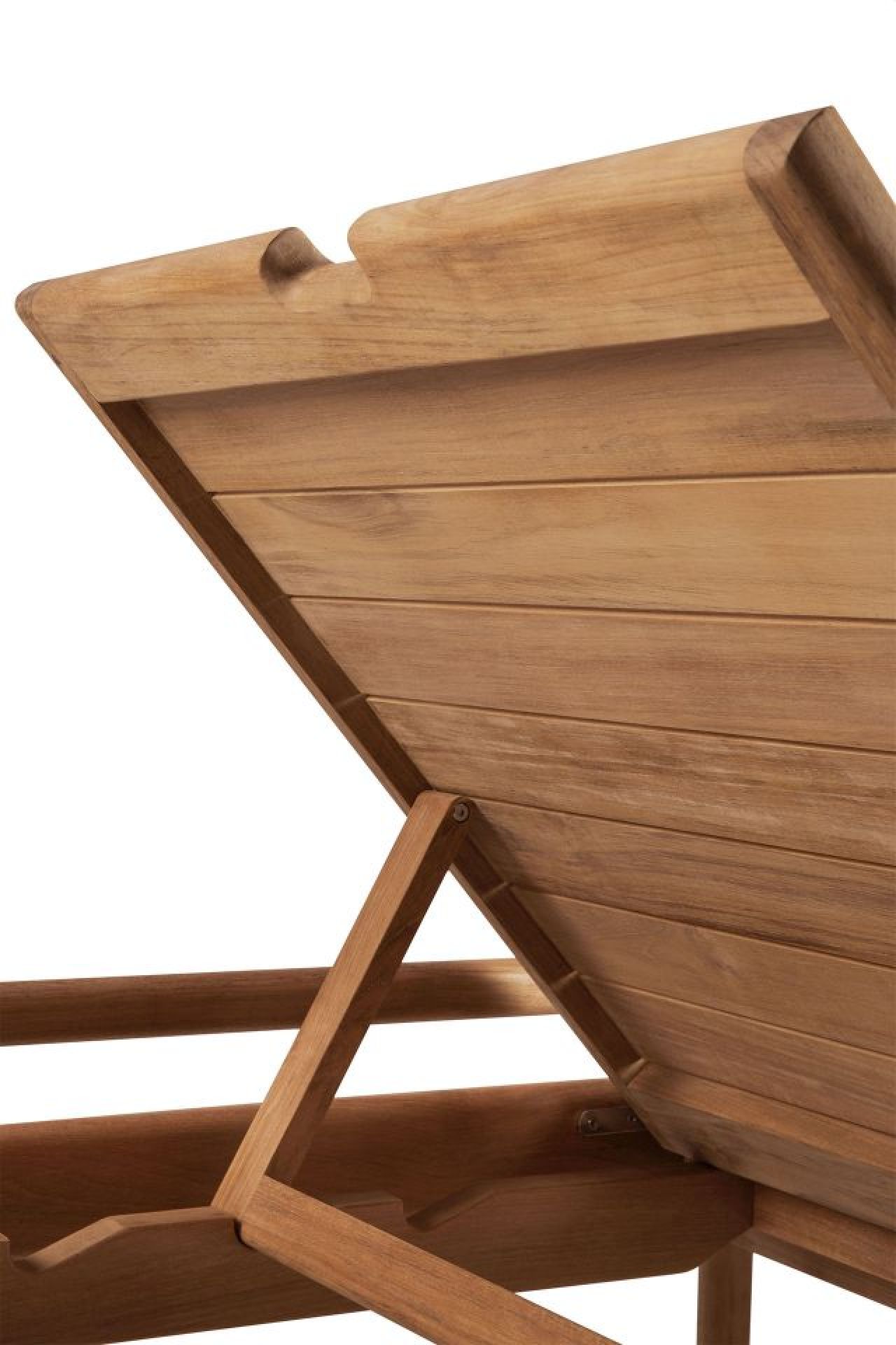 Jack Outdoor Adjustable Lounger Teak Ethnicraft Mokka
