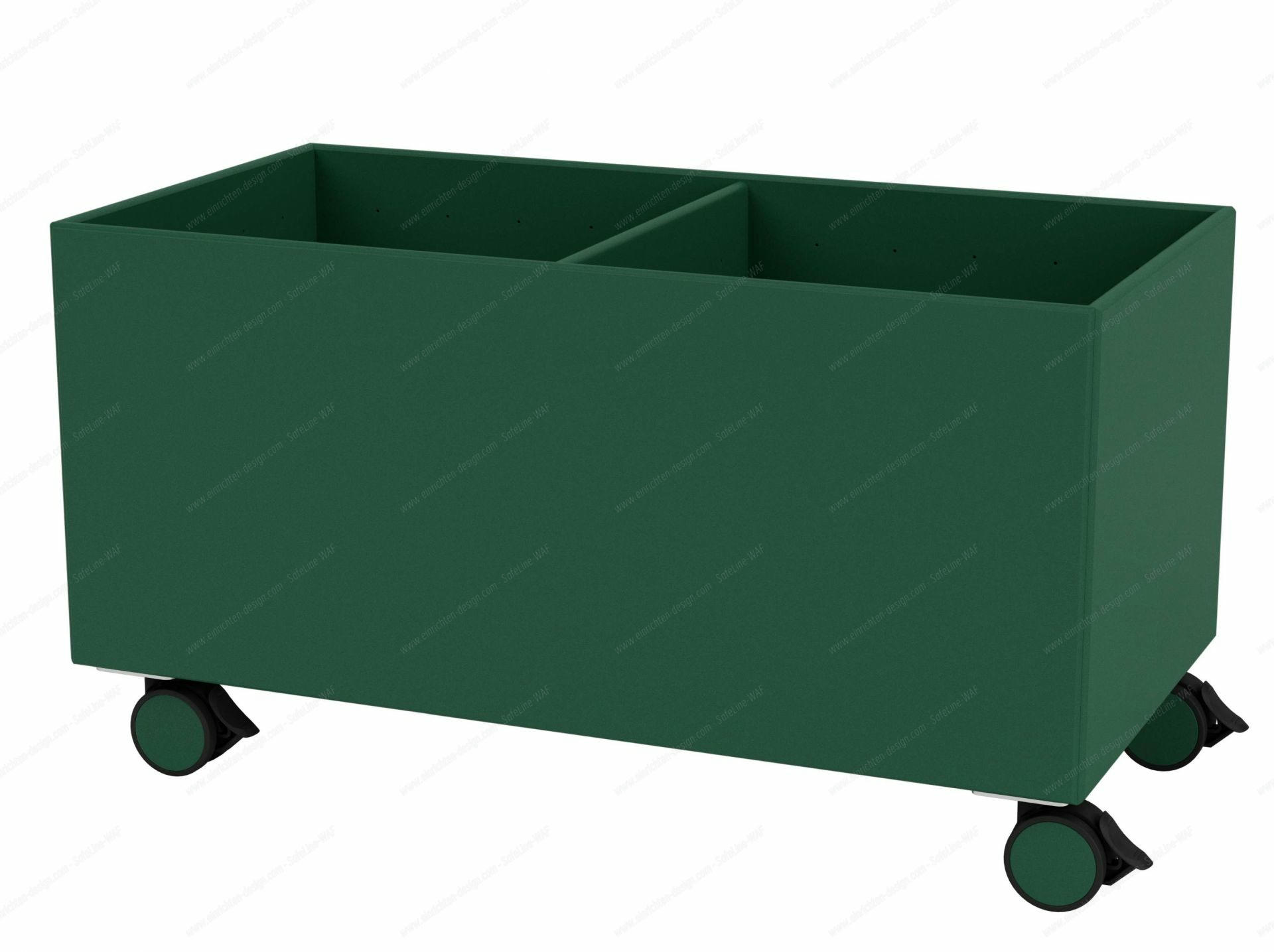 Grüne Colour Box Aufbewahrungsbox III auf Rollen, Montana Pine, praktische Möbel für Ordnung.