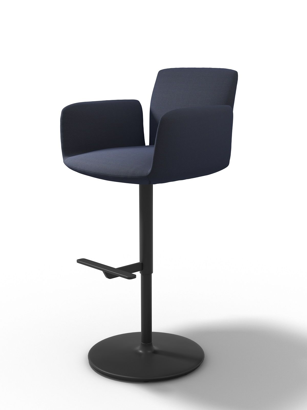 Jalis Bar stool swivel with Disc base Height 113 cm Cor