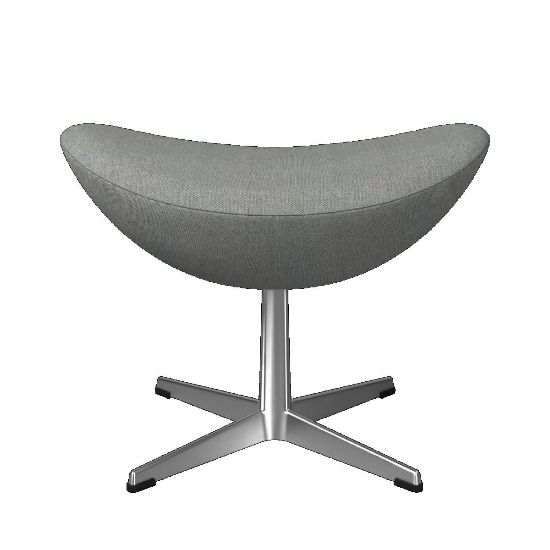 Moderner Hocker passend zum Egg Chair, bezogen mit Re-wool Stoff in blassem Aqua.