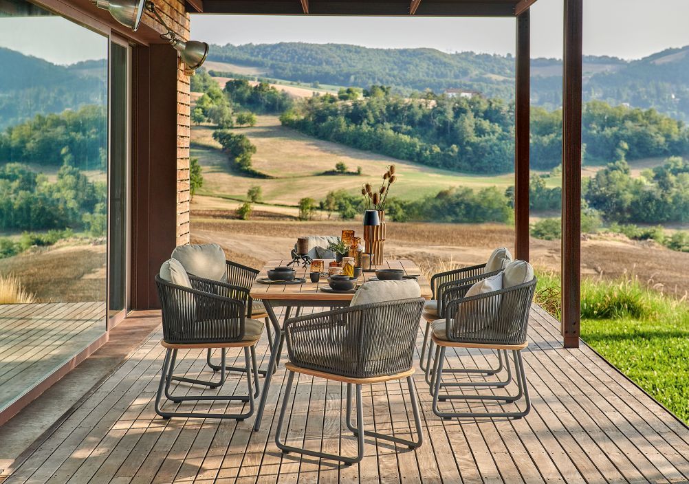 Denia Outdoor Dining Table Teak Weishäupl