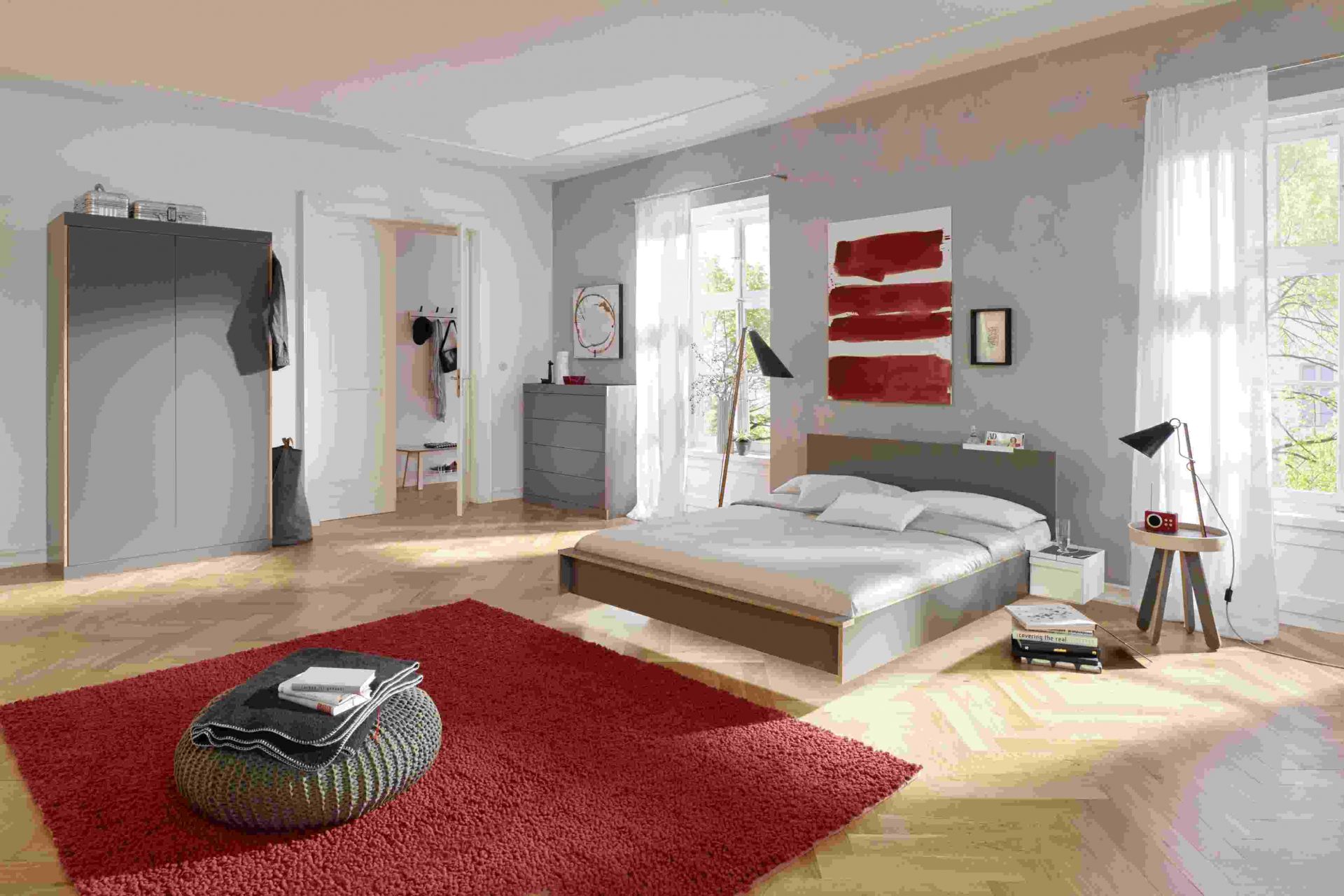 Headboard for Flai Double bed white Müller Möbelwerkstätten
