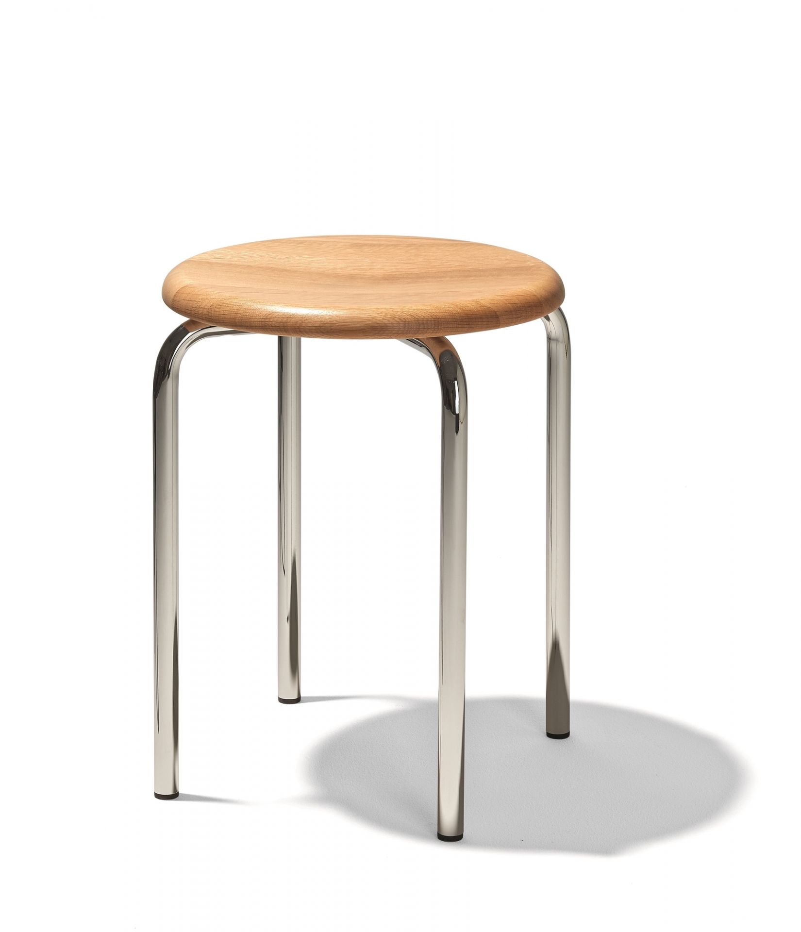 Tom Stacking stool Richard Lampert natural / light pink