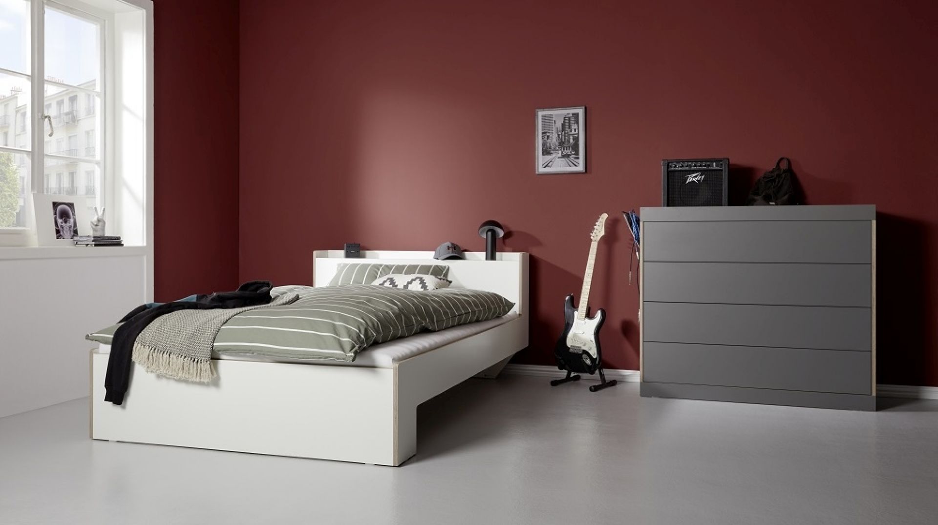 Nook Single Bed Anthracite Müller Möbelwerkstätten 
