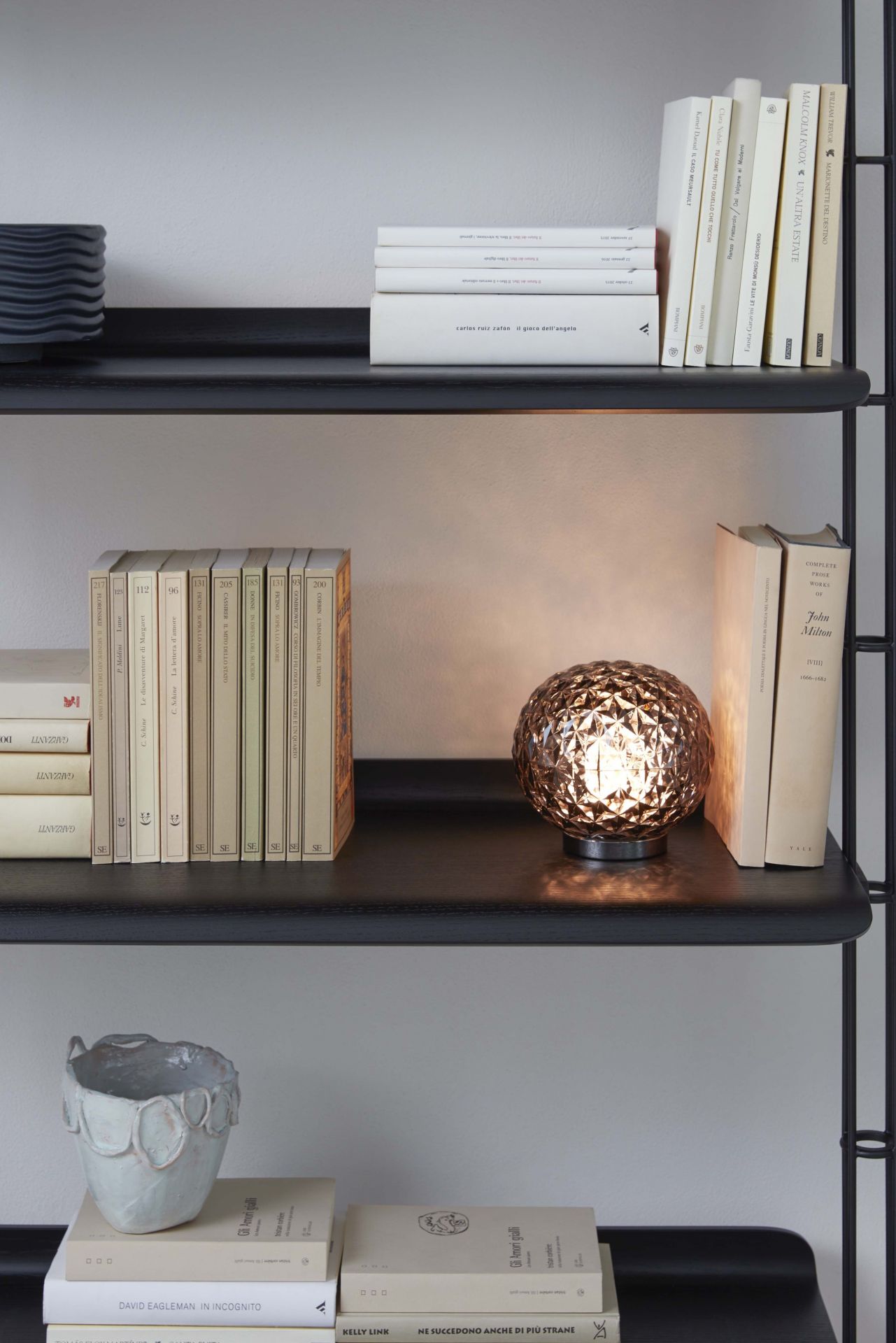 Adam Wood Shelf 5 shelves / 2 shelf supports black ash Kartell SINGLE PIECES