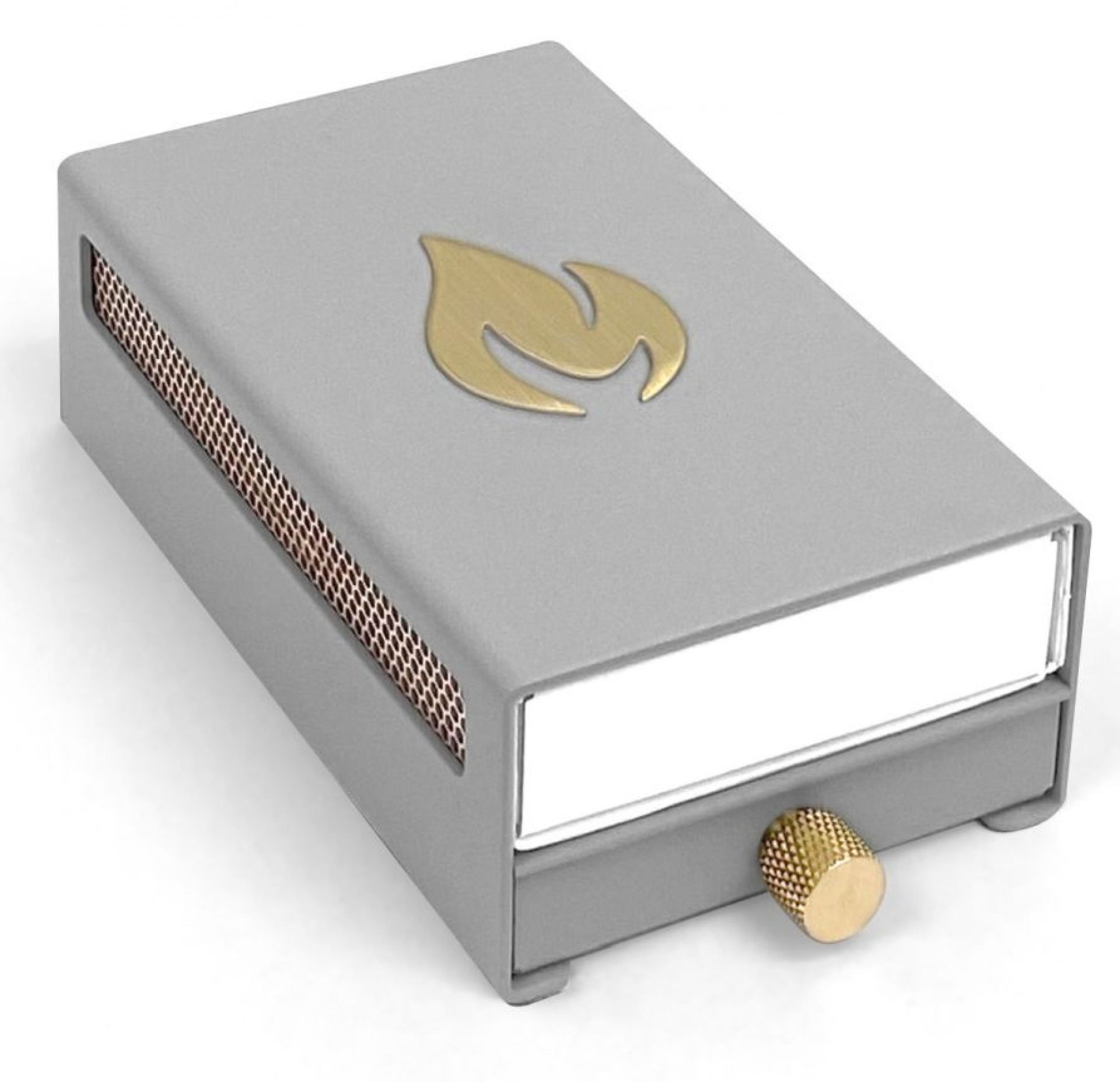 Design cover for matchbox Grey / Gold Nordic Flame SINGLE PIECES