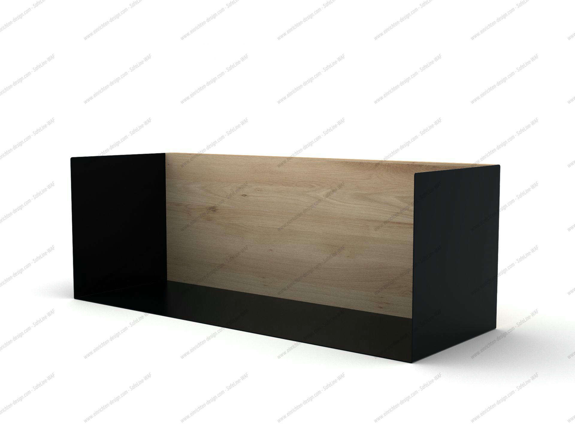 U Shelf shelf L black oak Ethnicraft