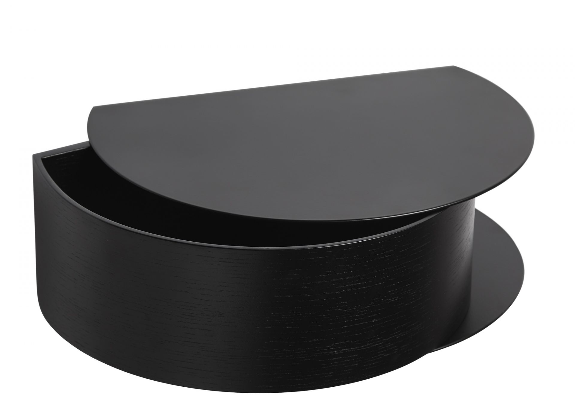Wallie Wall drawer Shelf Black Woud