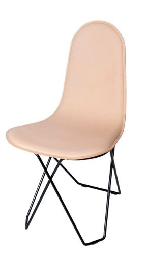 Cactus chair covered with leather Cuero