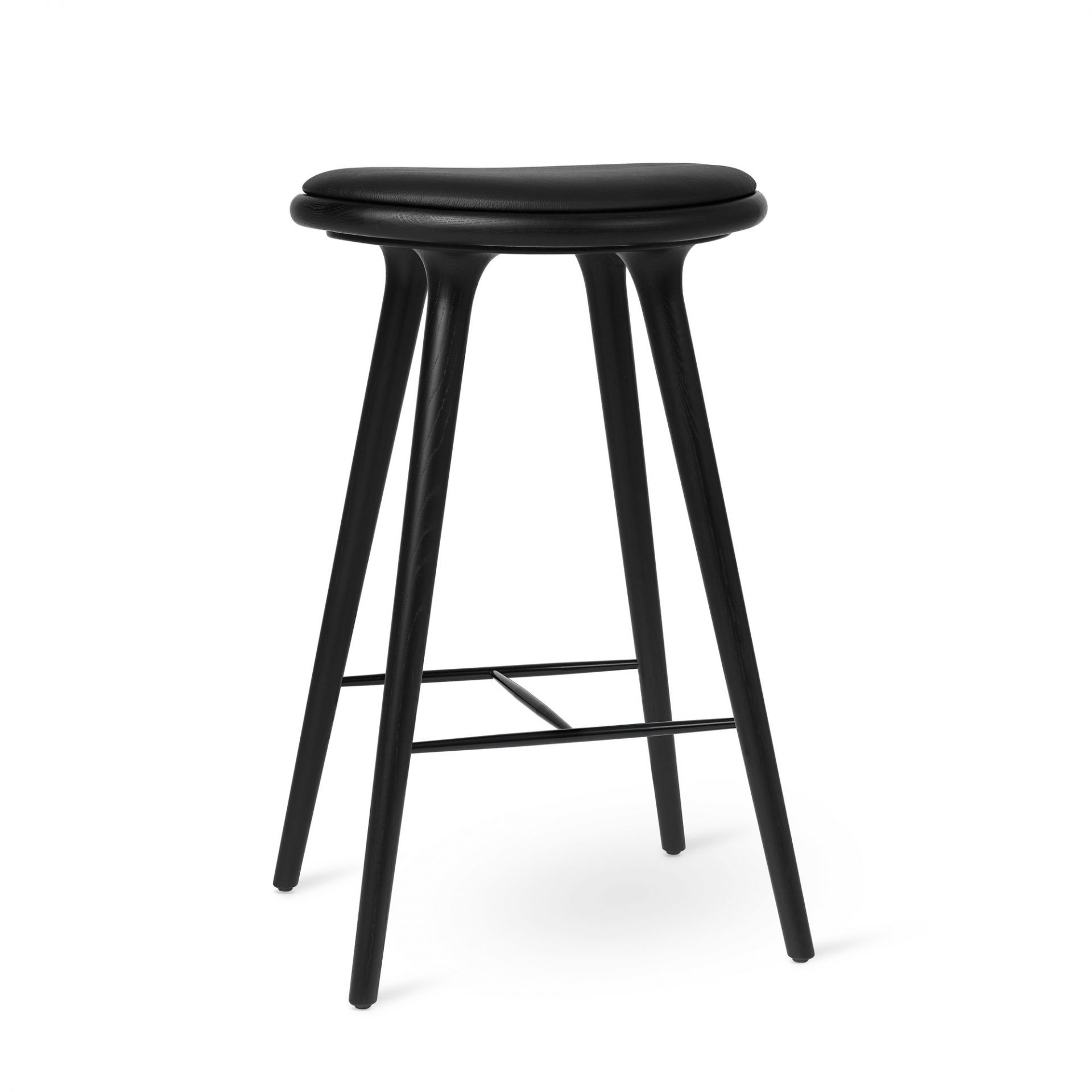 High Stool oak stained black Mater