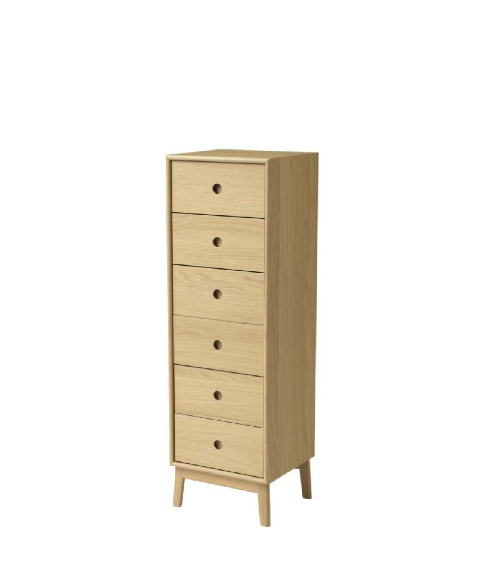 Furniture To Go Copenhagen 5-Drawer Narrow Chest White 90 x 44 x 39 cm
