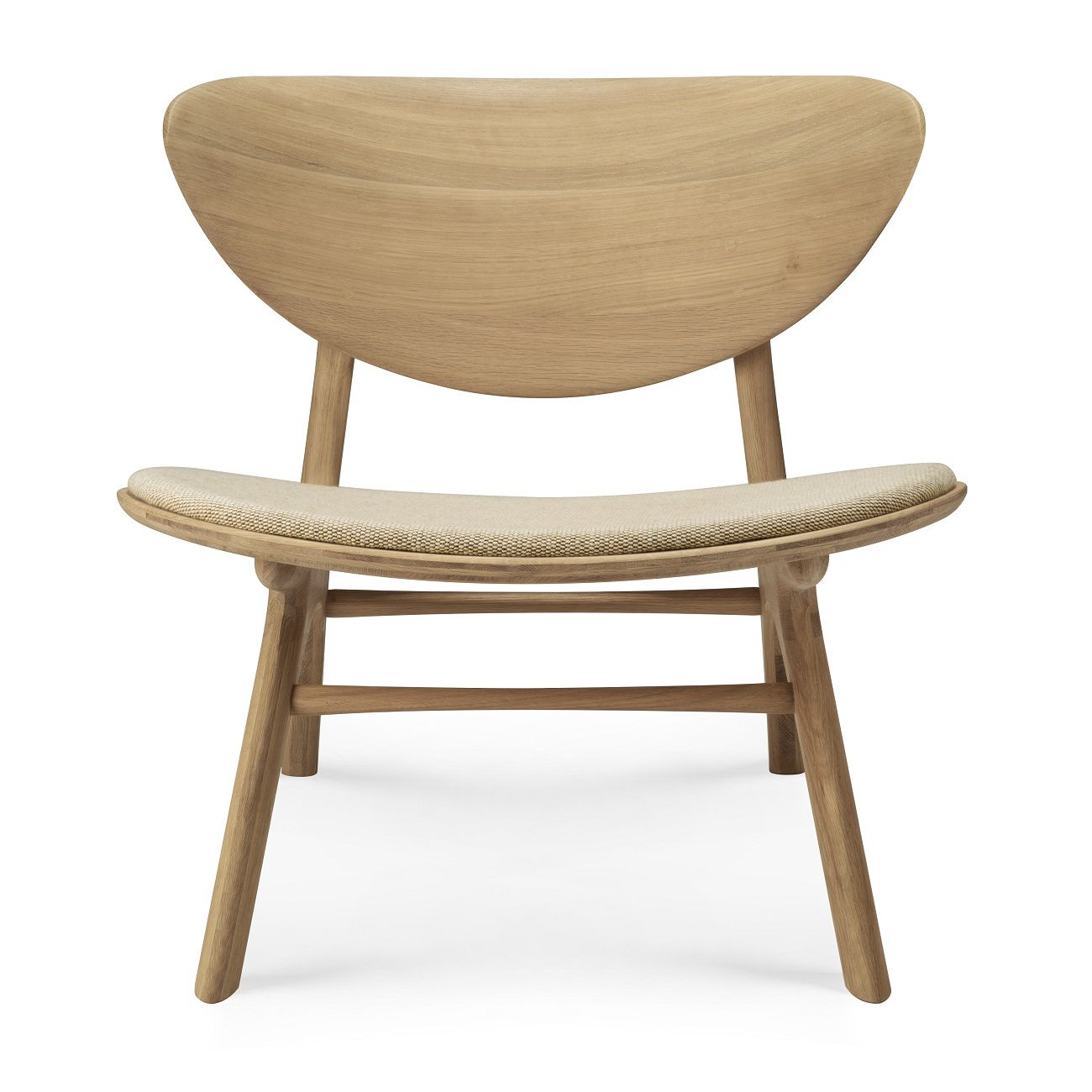 Eye Lounge chair oak lacquered Off White fabric Ethnicraft