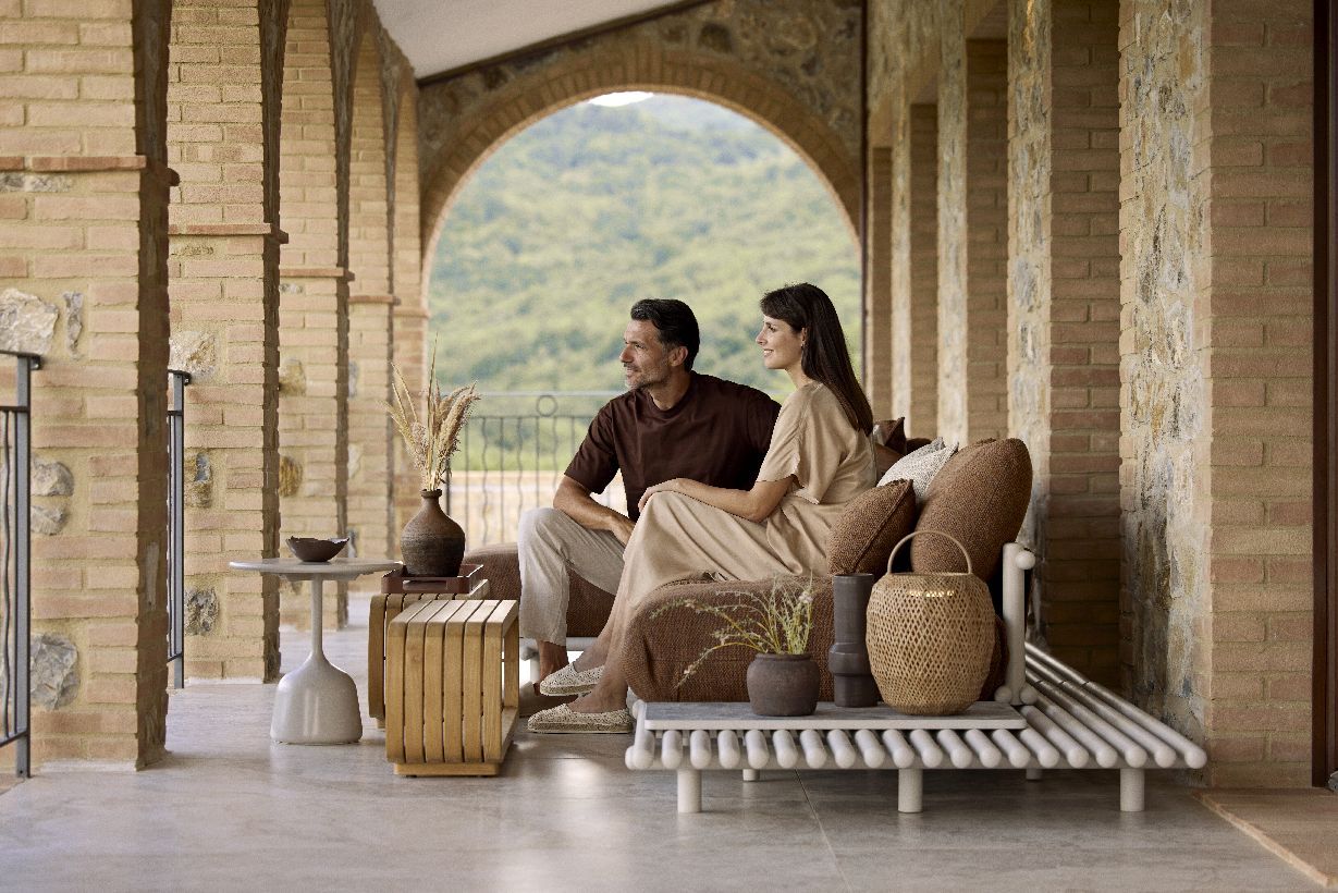 Sticks Platform Sofa with chaise longue Outdoor Cane-Line
