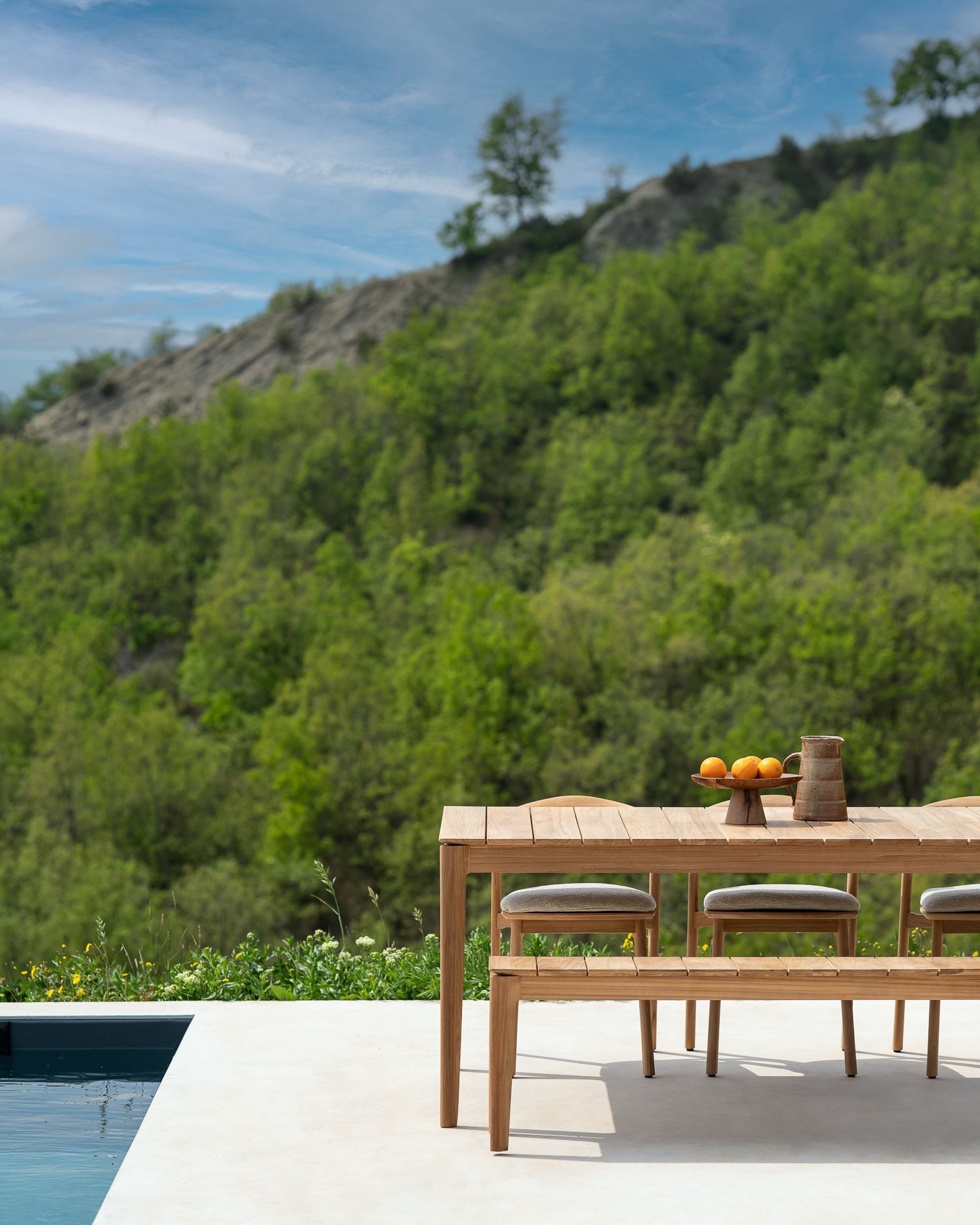 Bok Outdoor Bench 3-Seater Teak Ethnicraft