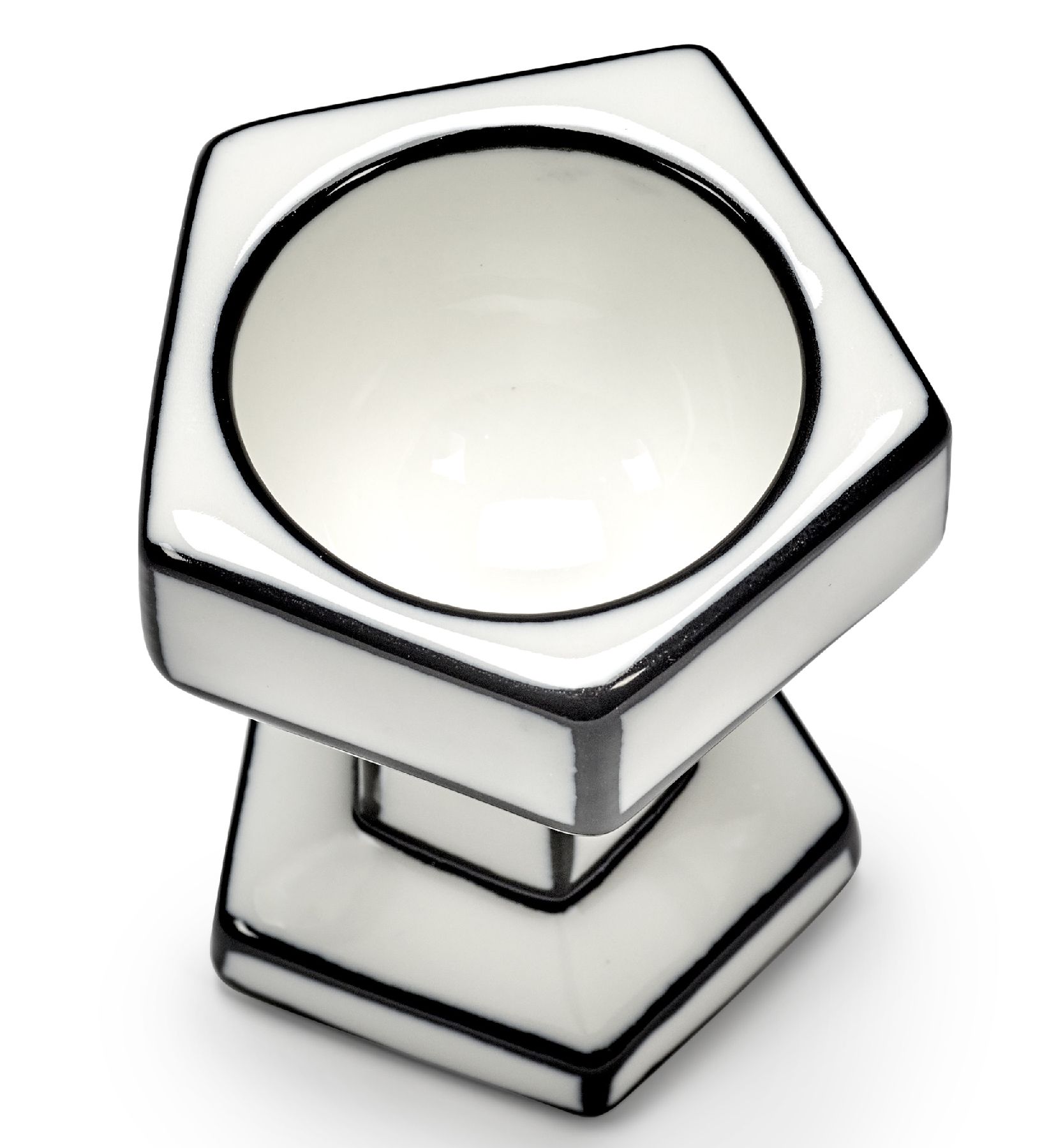 Serax White/Black Egg Cups Carte Blanche   