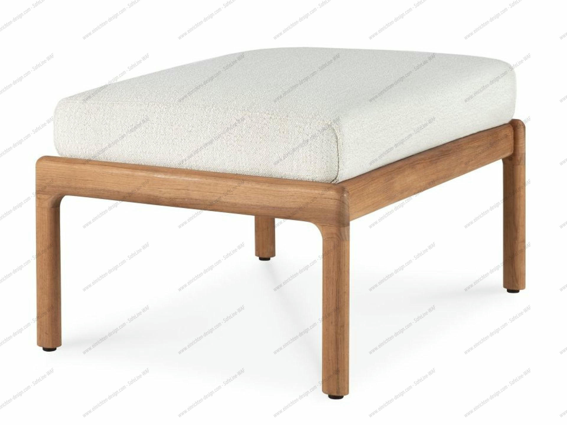 Jack Outdoor Upholstered Stool Teak Ethnicraft