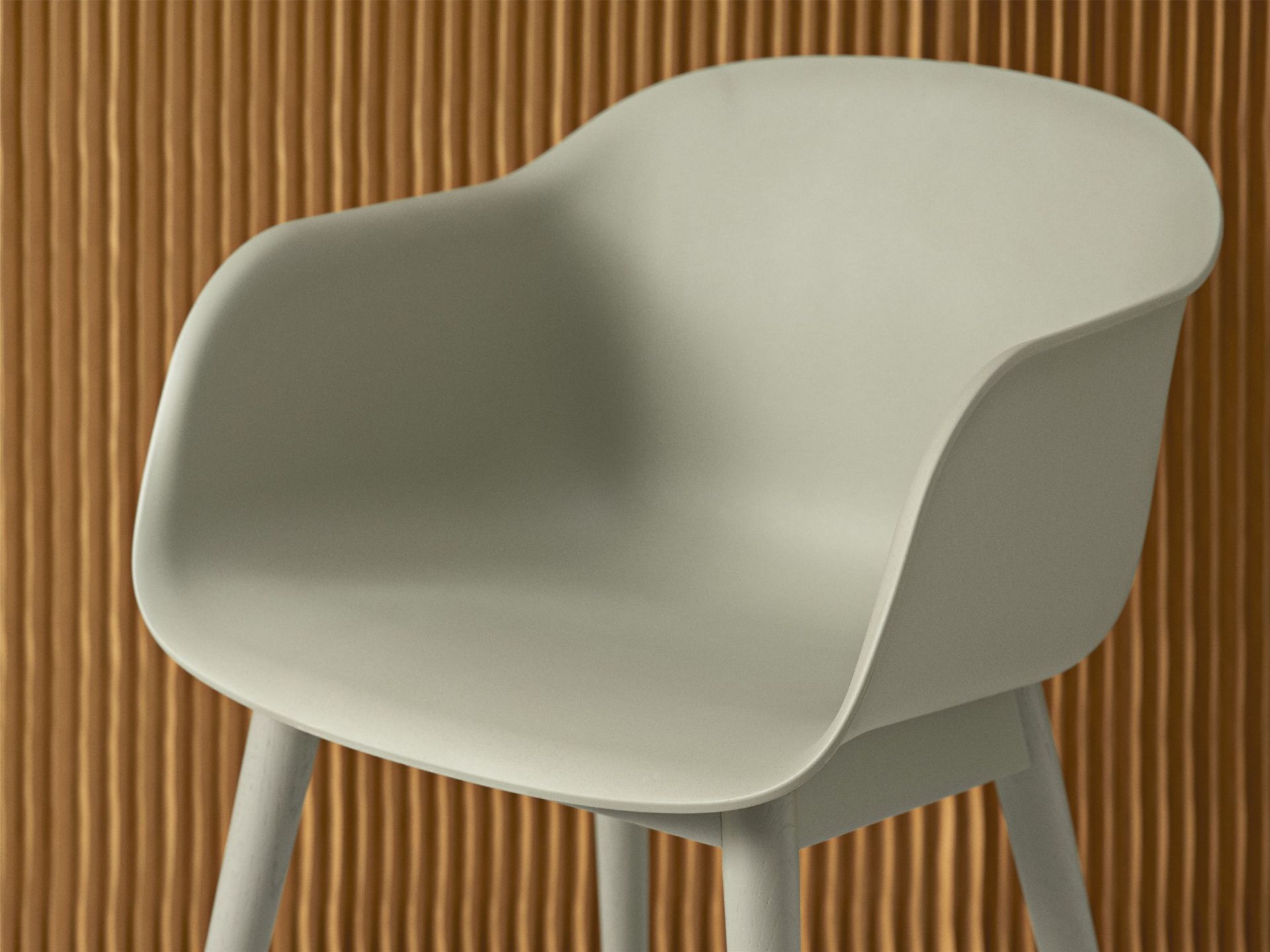 Fiber Armchair Wood Base Chair Muuto