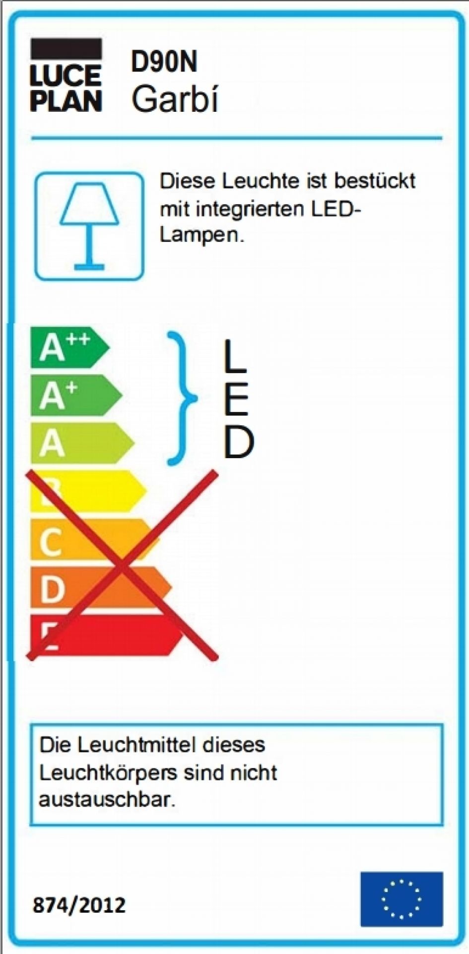 D90 Garbi Wall Lamp Luceplan